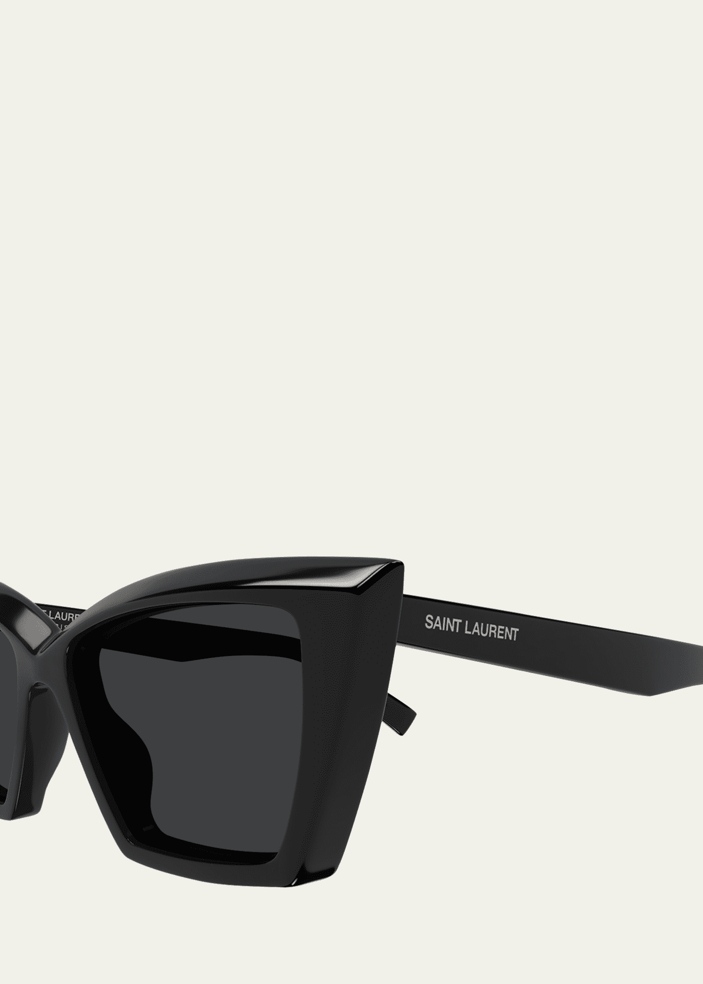 Beveled Acetate Cat-Eye Sunglasses