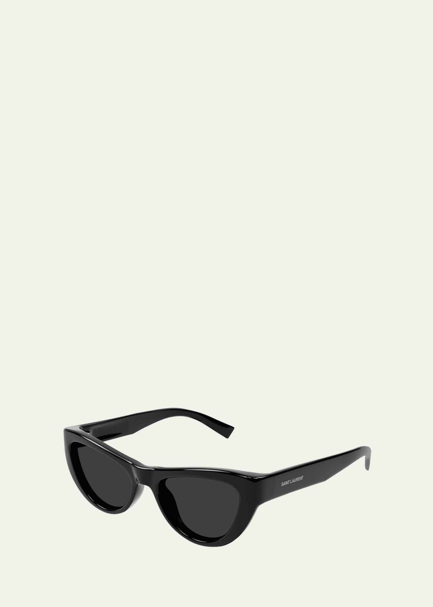 Saint Laurent Sleek Logo Plastic Cat-Eye Sunglasses Image 2 of 2