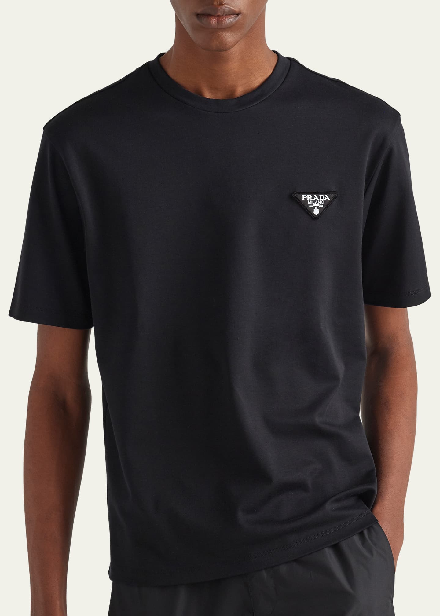 Prada Men's Jersey Logo T-Shirt - Bergdorf Goodman