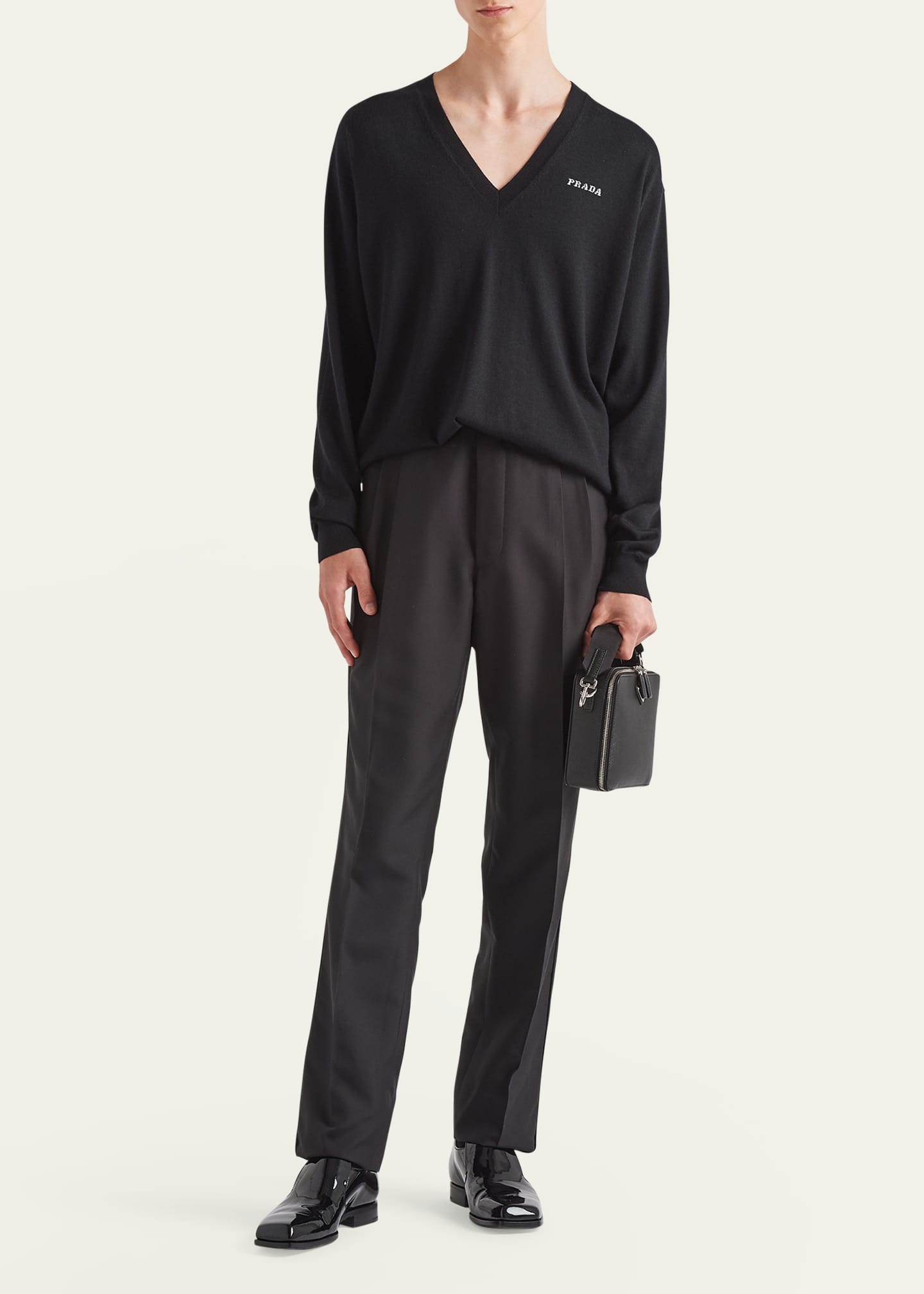 Prada v cheap neck sweater