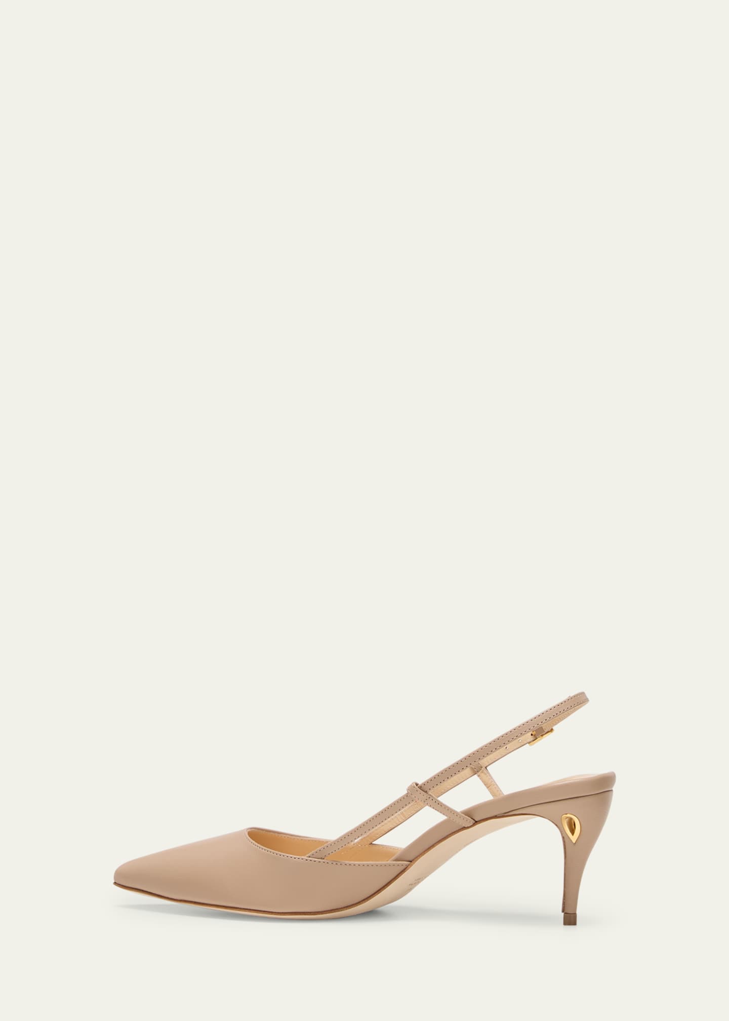 Jennifer Chamandi Mario Leather Slingback Pumps Image 4 of 5