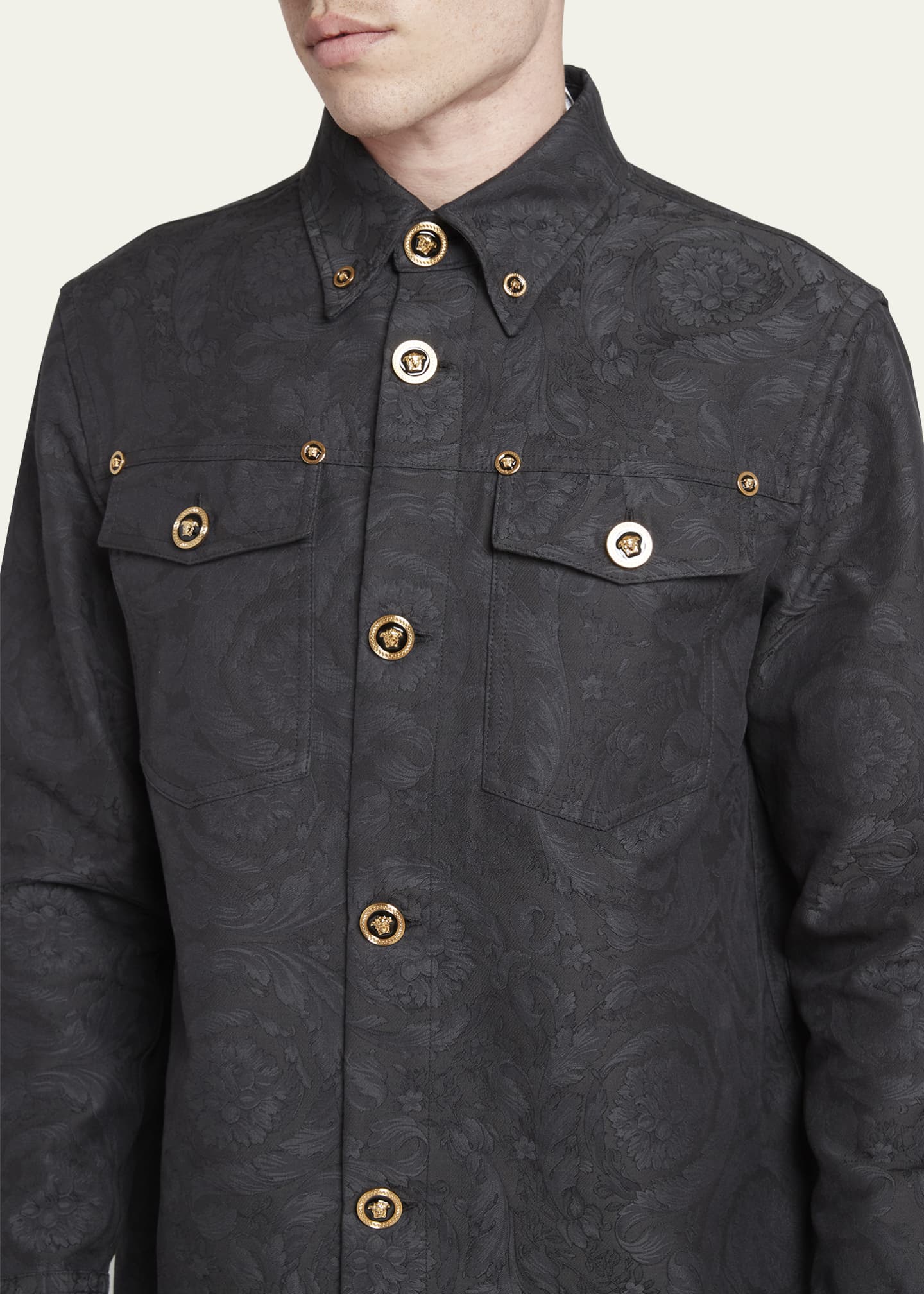 Versace Black Barocco Overshirt