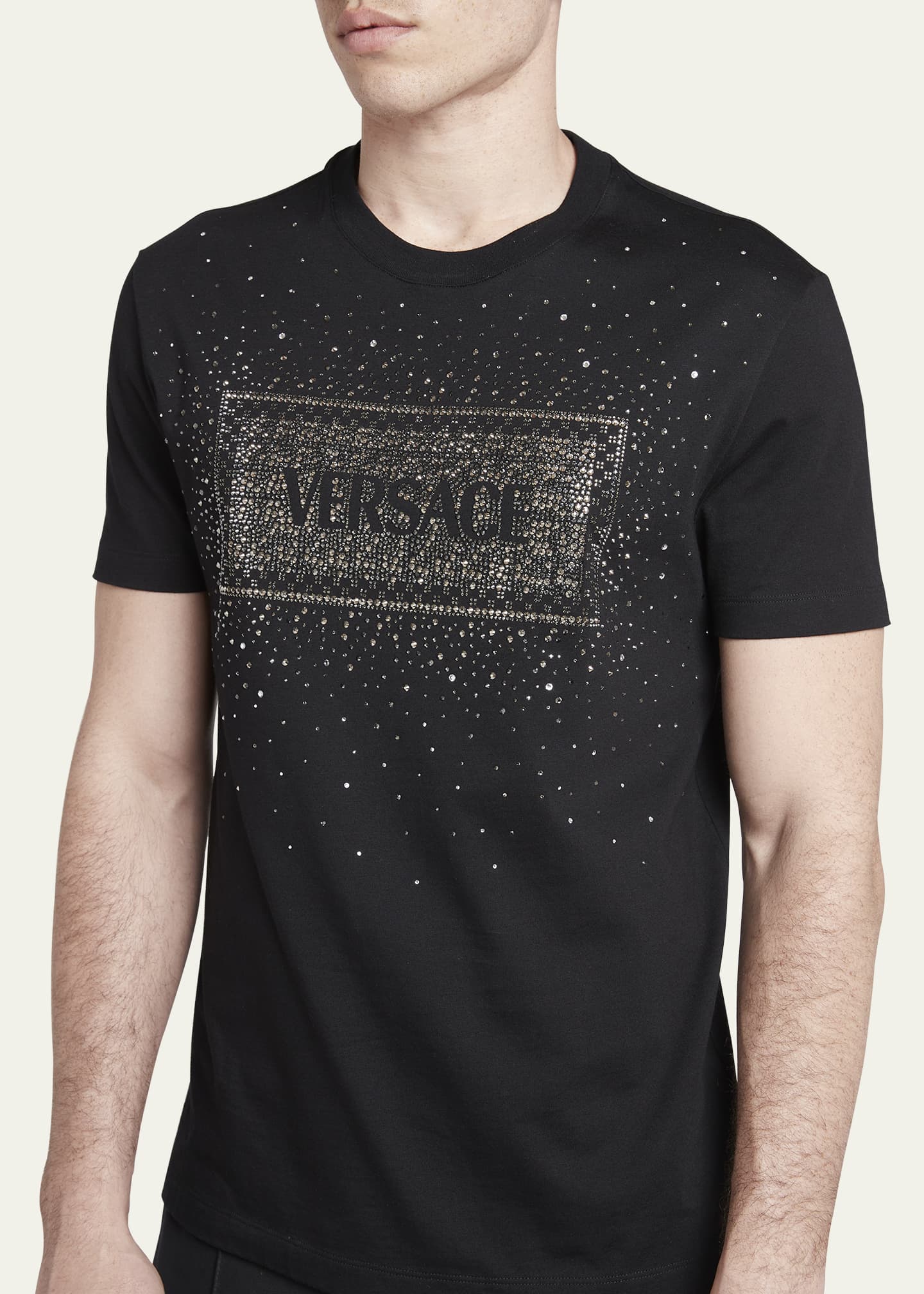 Versace Men s Crystal Box Logo T Shirt