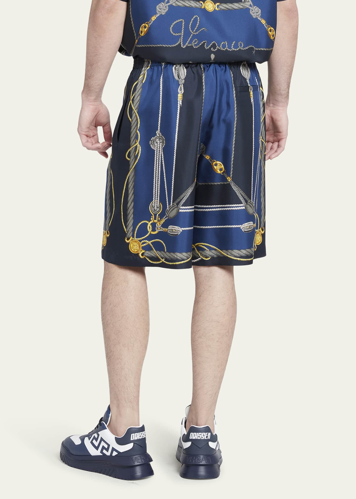 Versace Black Nautical Shorts