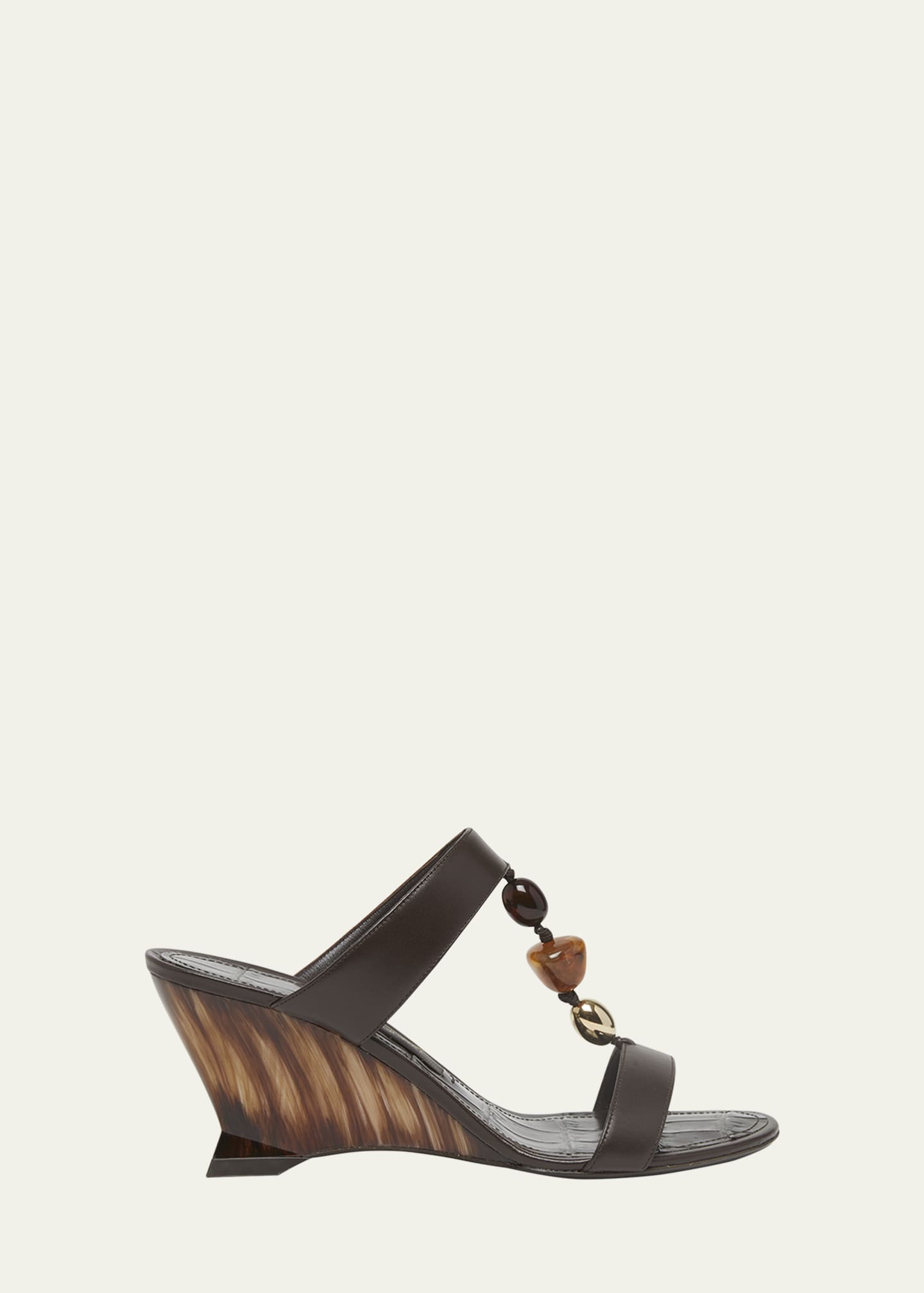 Beaded wedge sales sandals