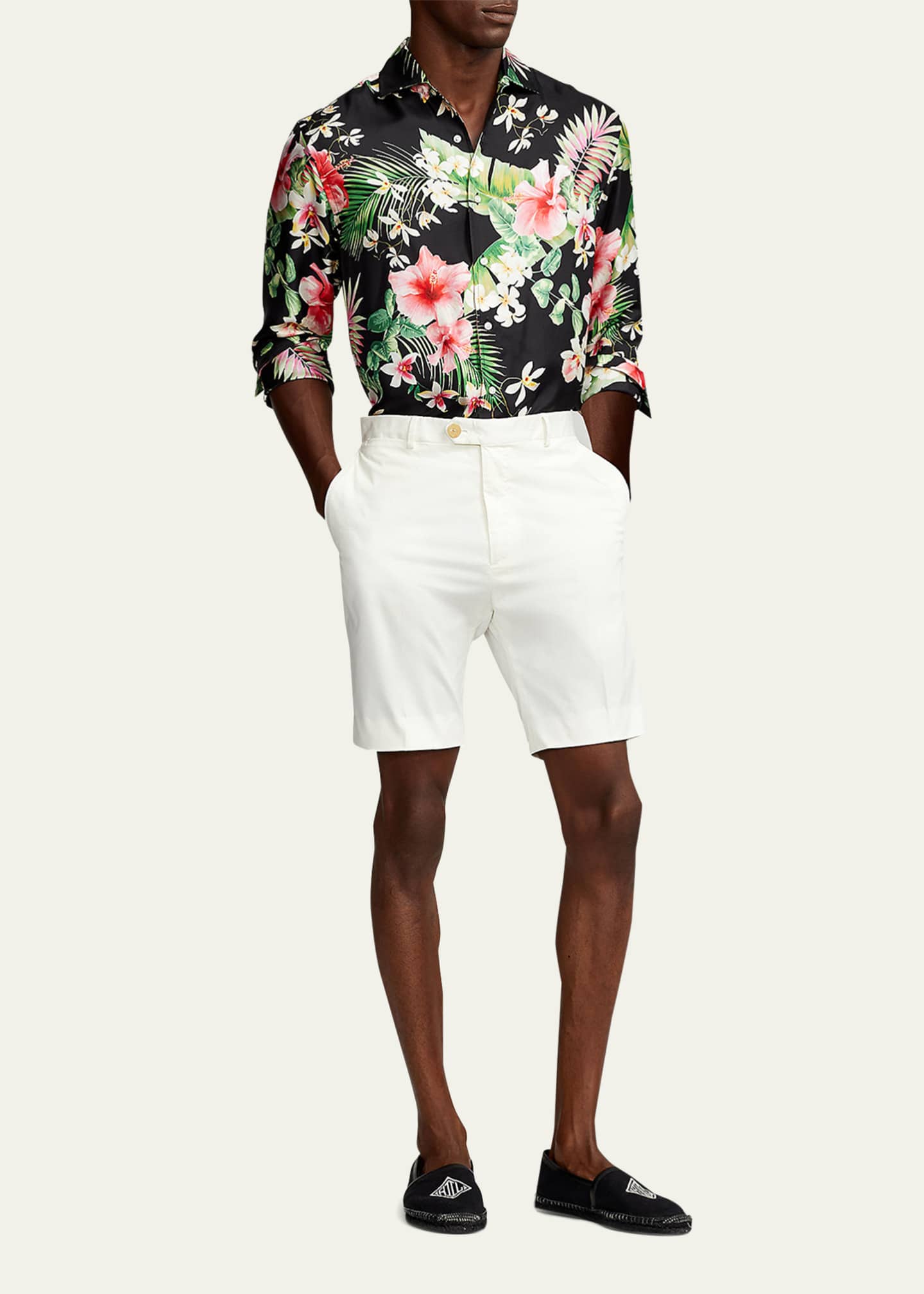 Ralph Lauren Purple Label Men s Botanical Print Silk Twill Shirt