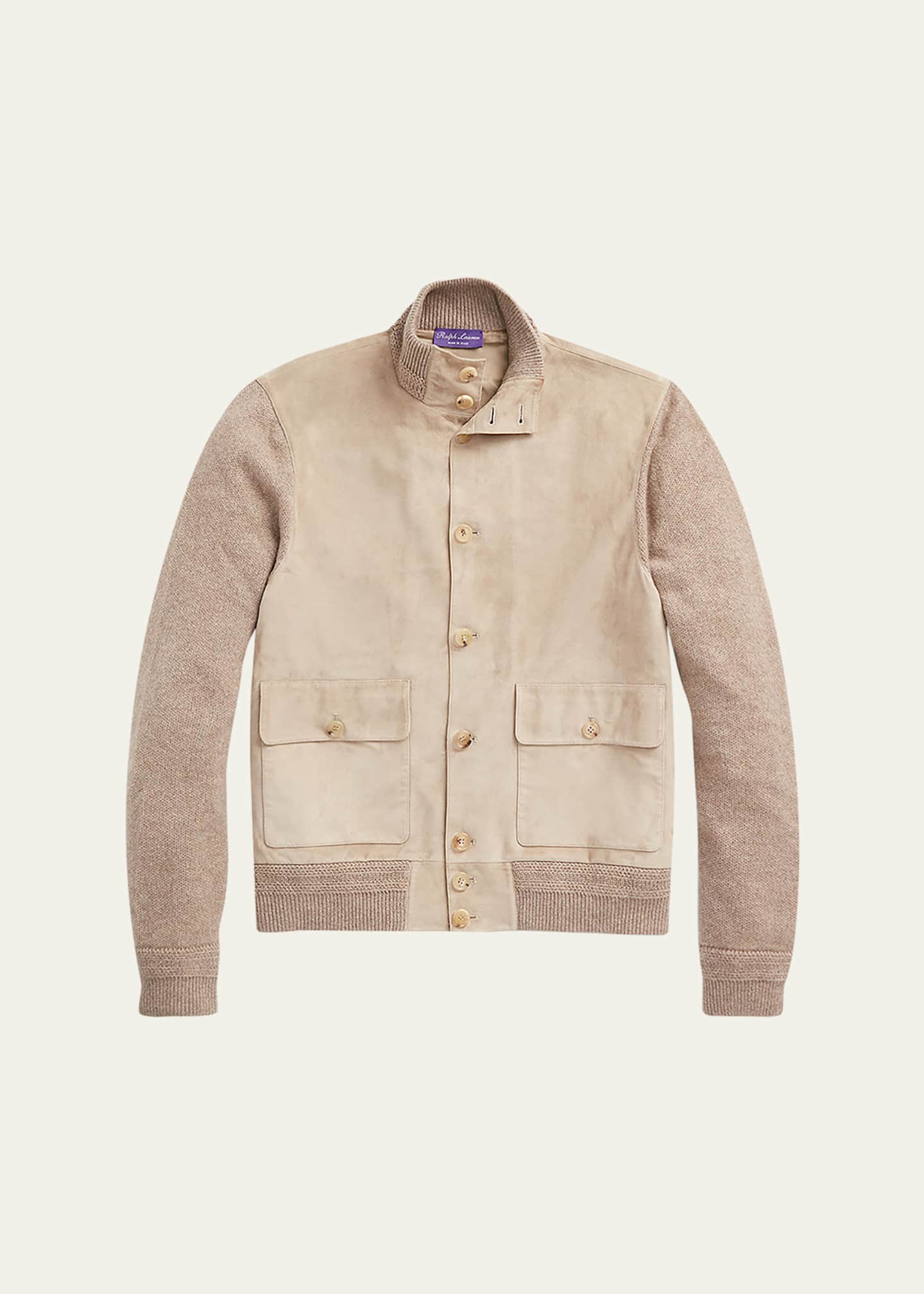 Mens suede front cardigan online