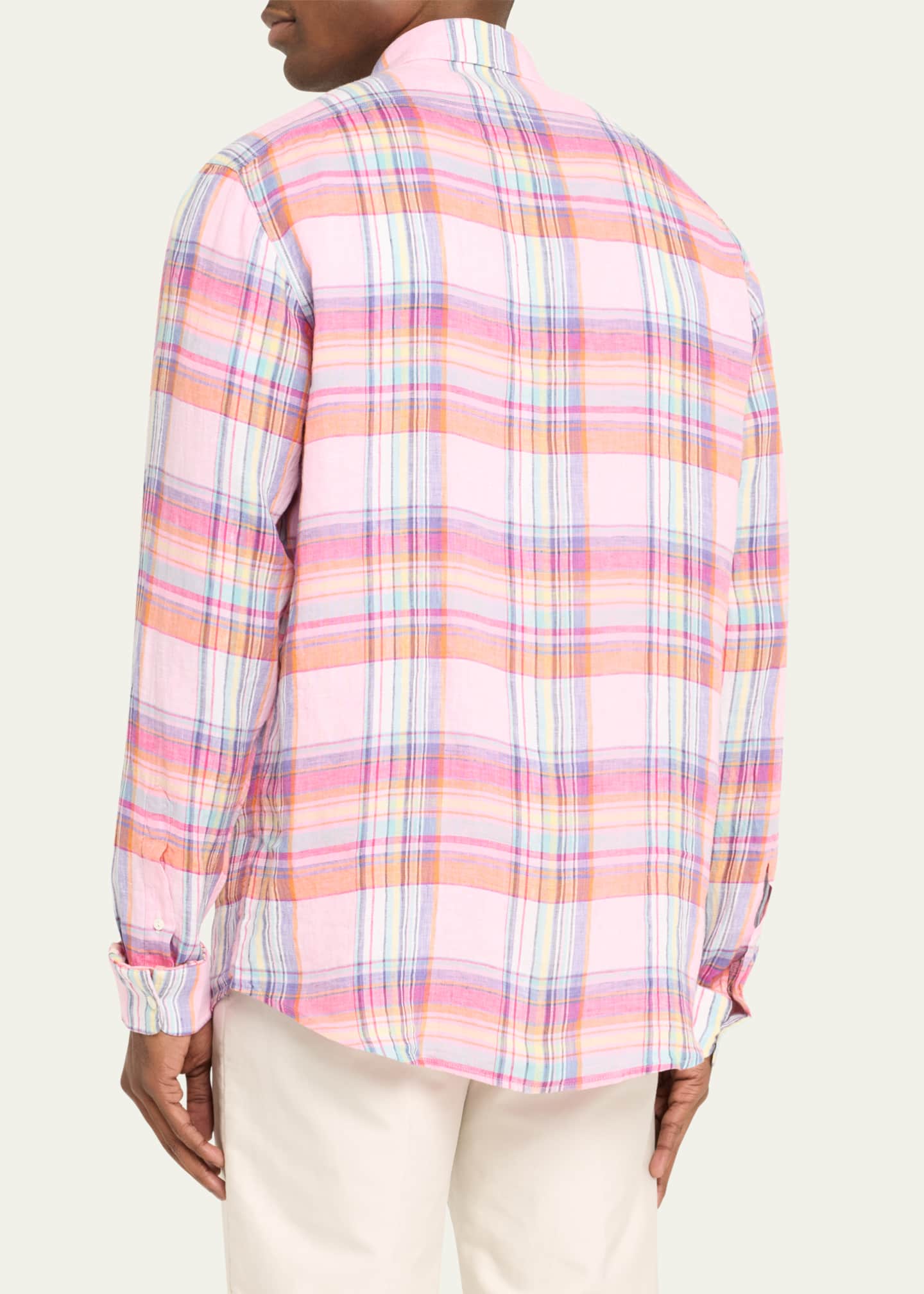 Ralph lauren pink plaid cheap shirt