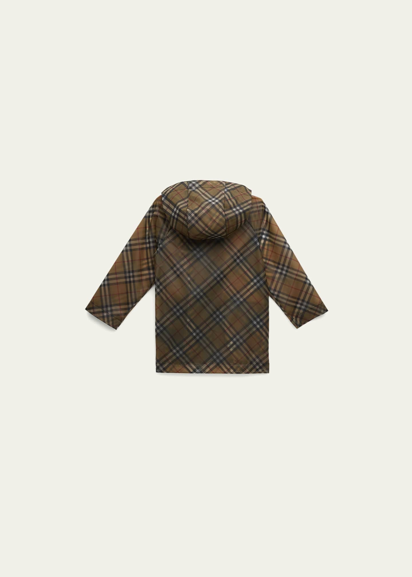 Burberry Girl s Emilia Hooded Check Print Parka Jacket Size 4 14
