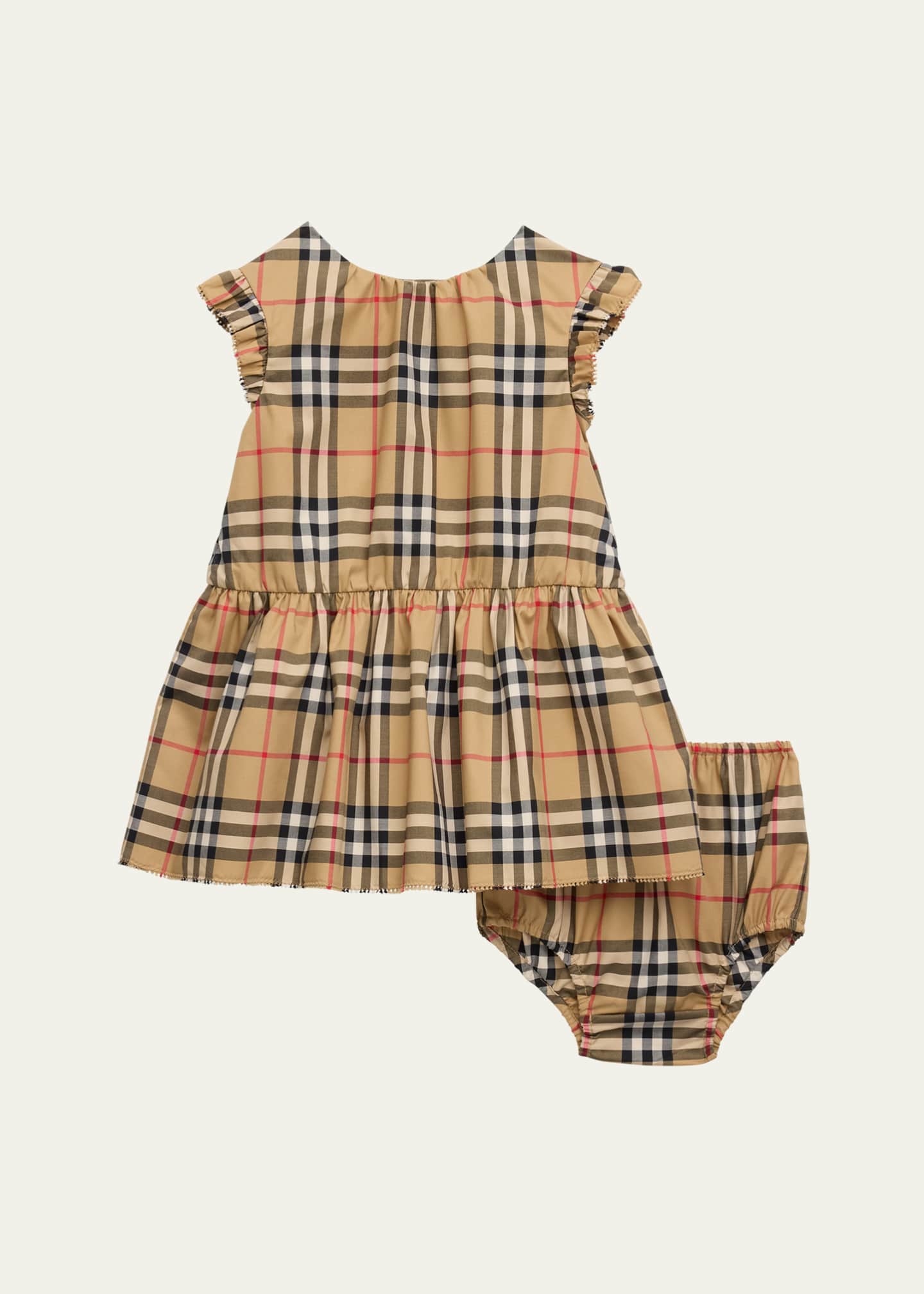Burberry Girl's Leana Check Dress with Bloomers, Size 3M-18M Image 1 of 3