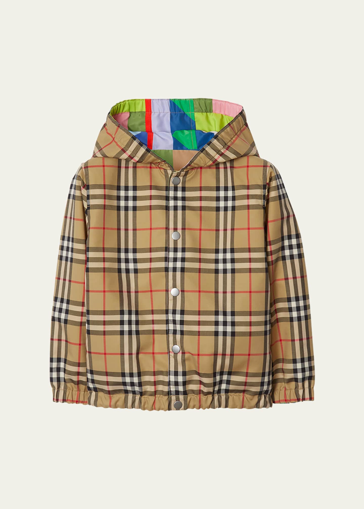 Burberry Boy s Mackenzie Reversible Check Jacket Size 3 14