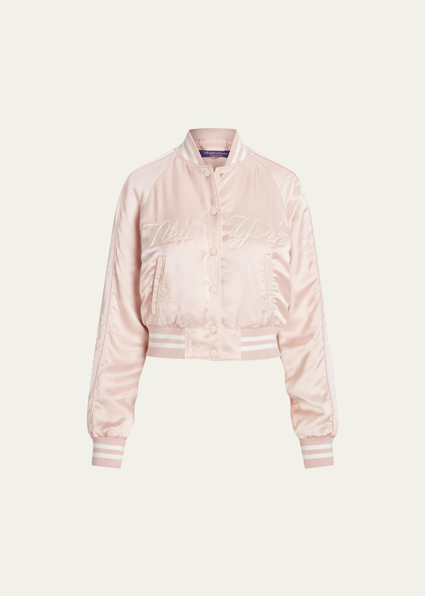 Logo embossed bomber clearance jacket