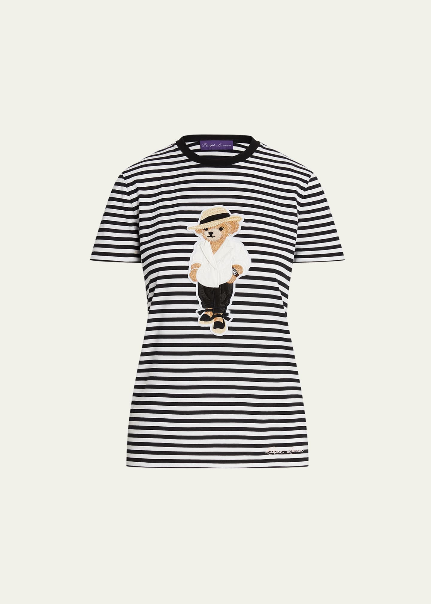 Ralph Lauren Collection Linen Bear Stripe T Shirt Bergdorf Goodman