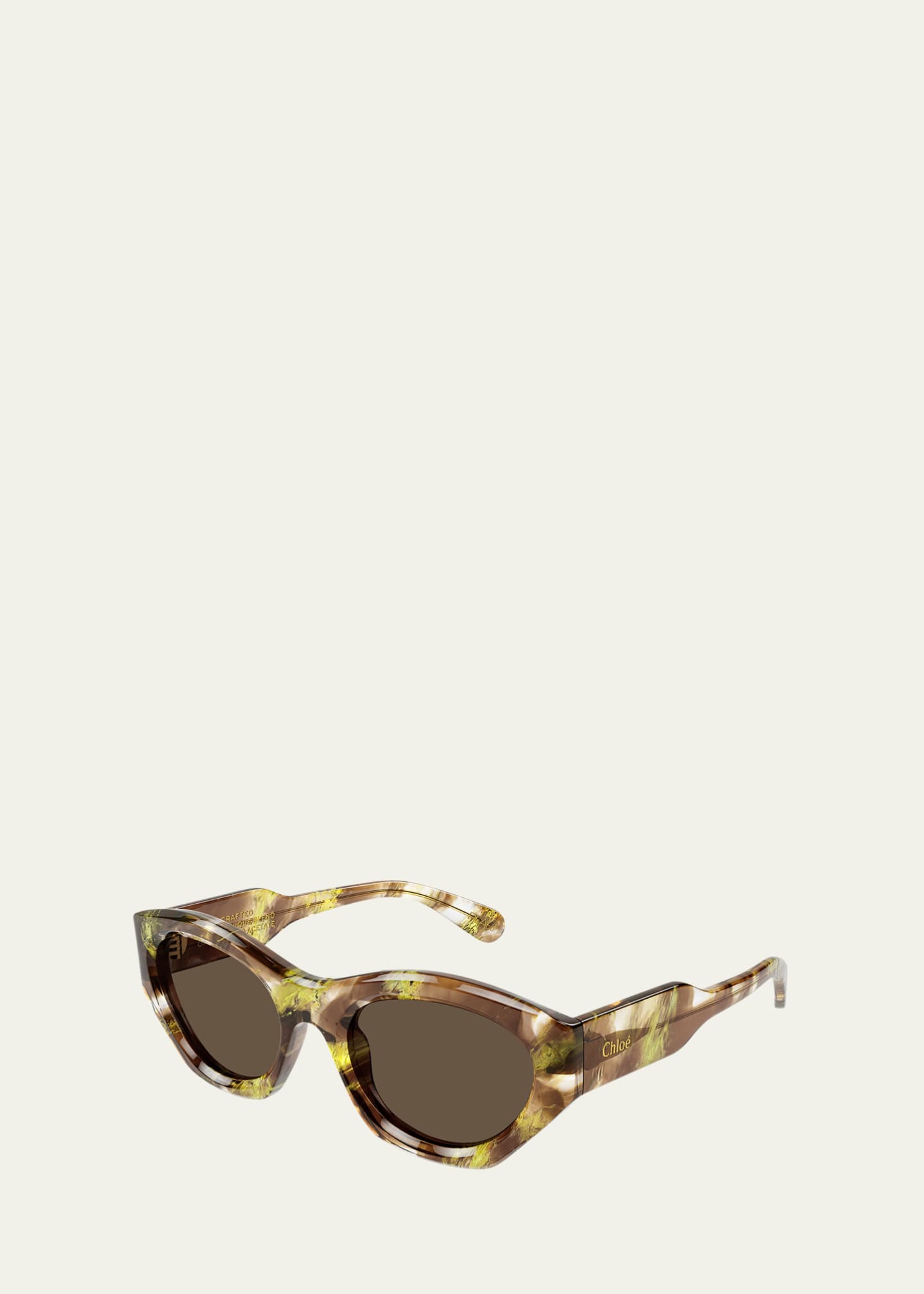 Chloe Logo Acetate Cat-Eye Sunglasses Image 2 of 2