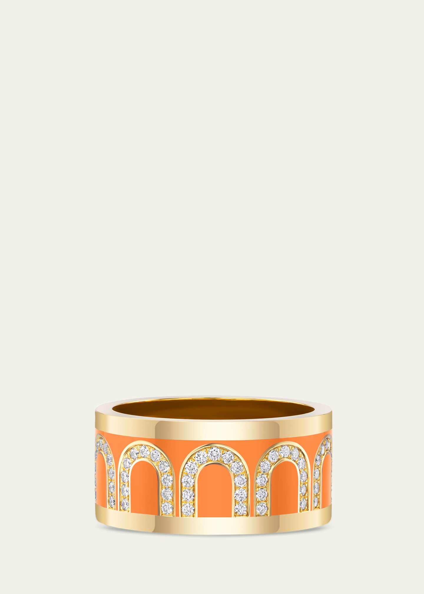 DAVIDOR L'Arc de DAVIDOR Ring GM in 18K Yellow Gold with Zeste Lacquered Ceramic and Arcade Diamonds Image 3 of 3