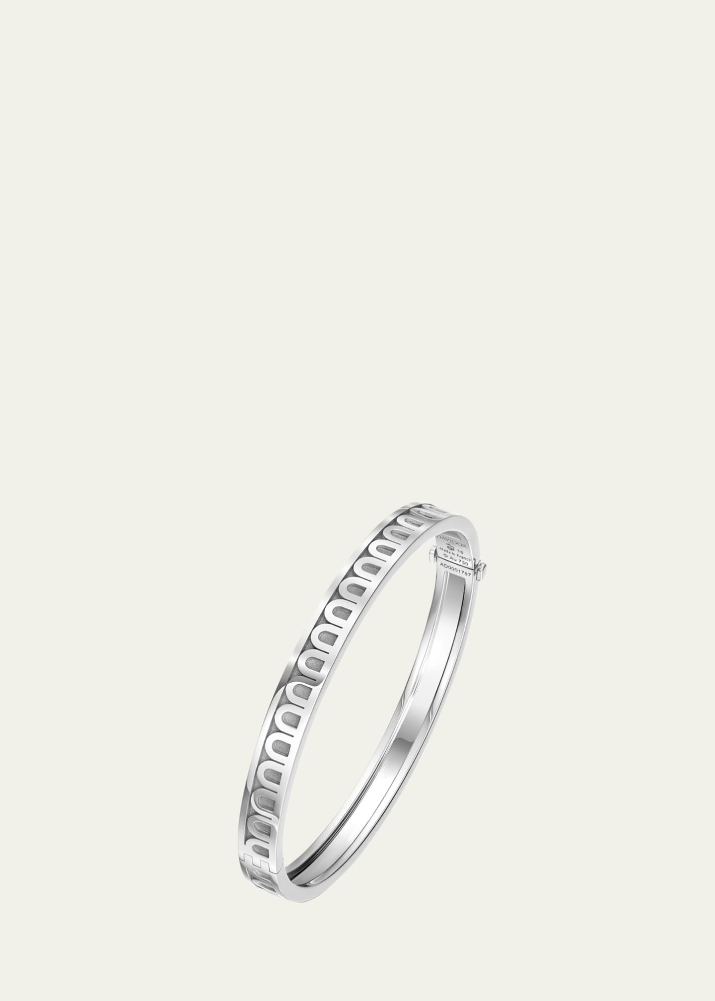 DAVIDOR L'Arc de DAVIDOR Bangle PM in 18K White Gold with Satin Finish Image 1 of 2