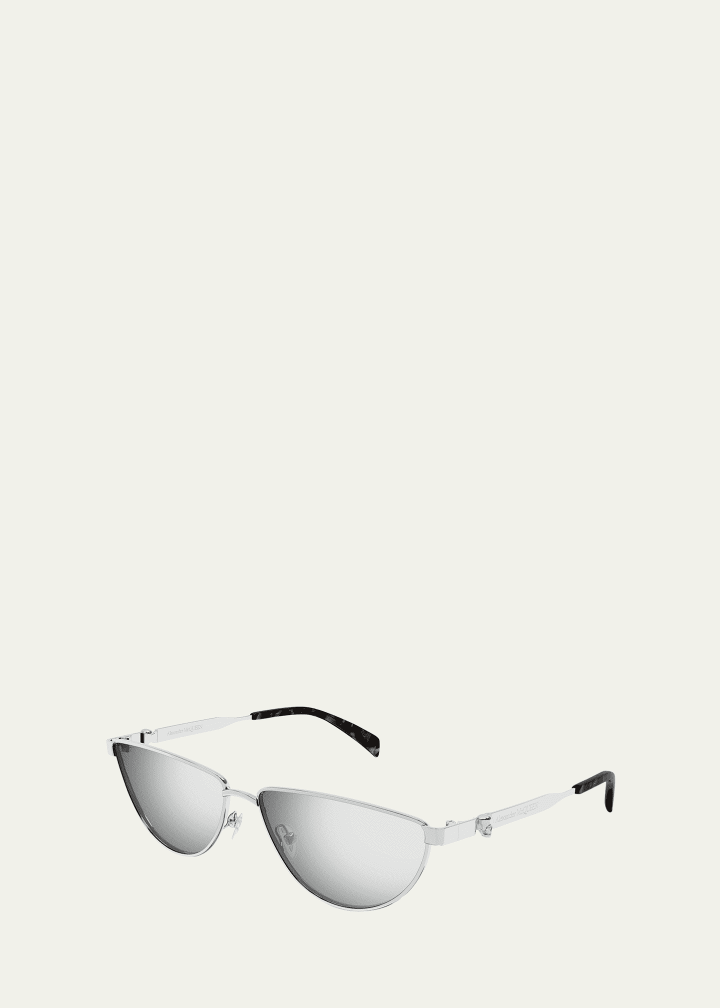 McQueen Mirrored Metal Cat-Eye Sunglasses Image 2 of 2
