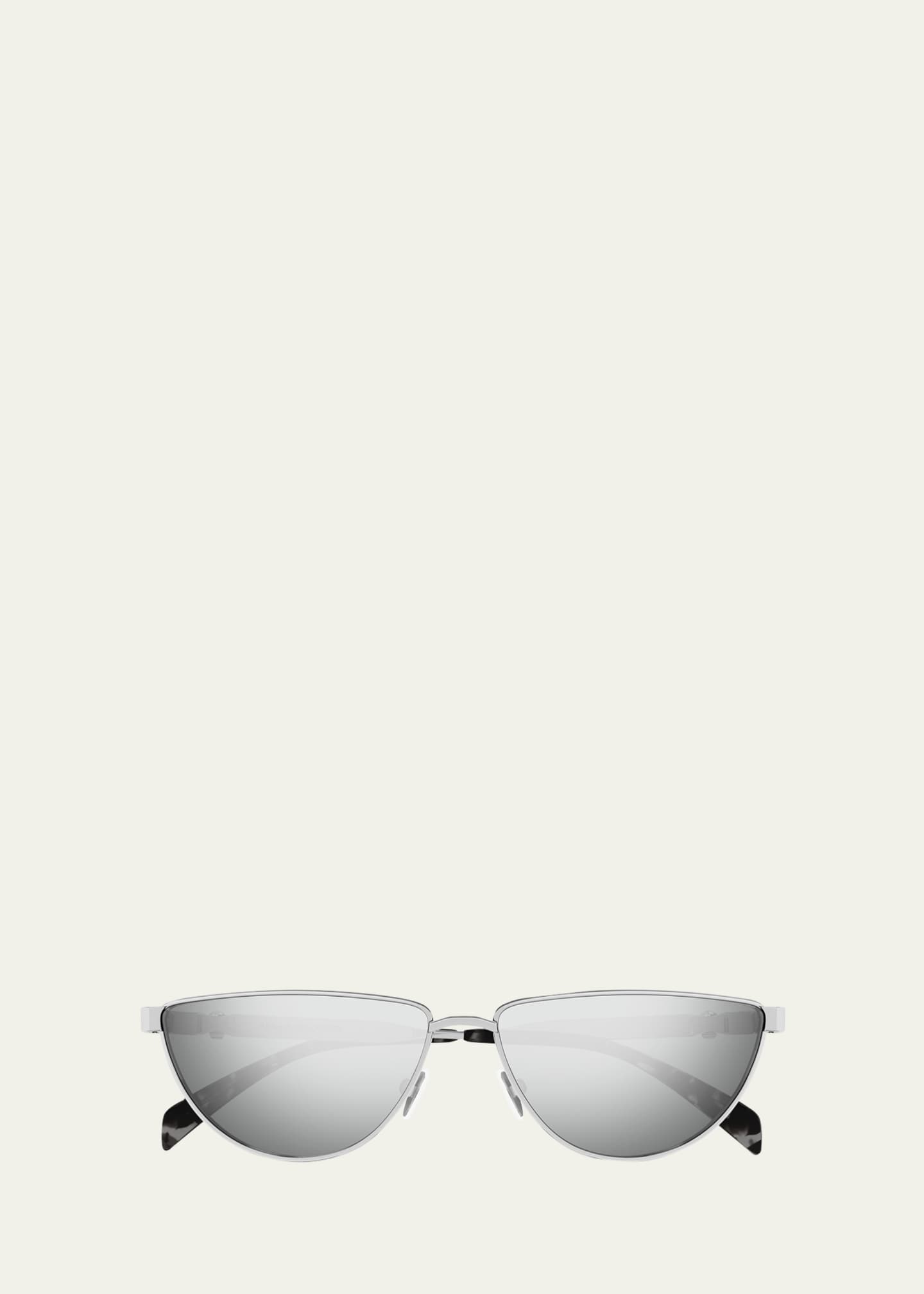 McQueen Mirrored Metal Cat-Eye Sunglasses Image 1 of 2
