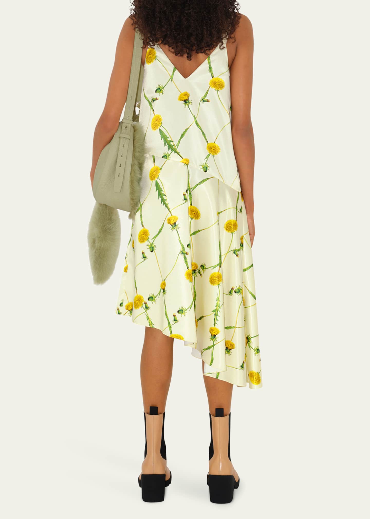 Burberry Floral Print High-Low Mini Dress Image 3 of 5