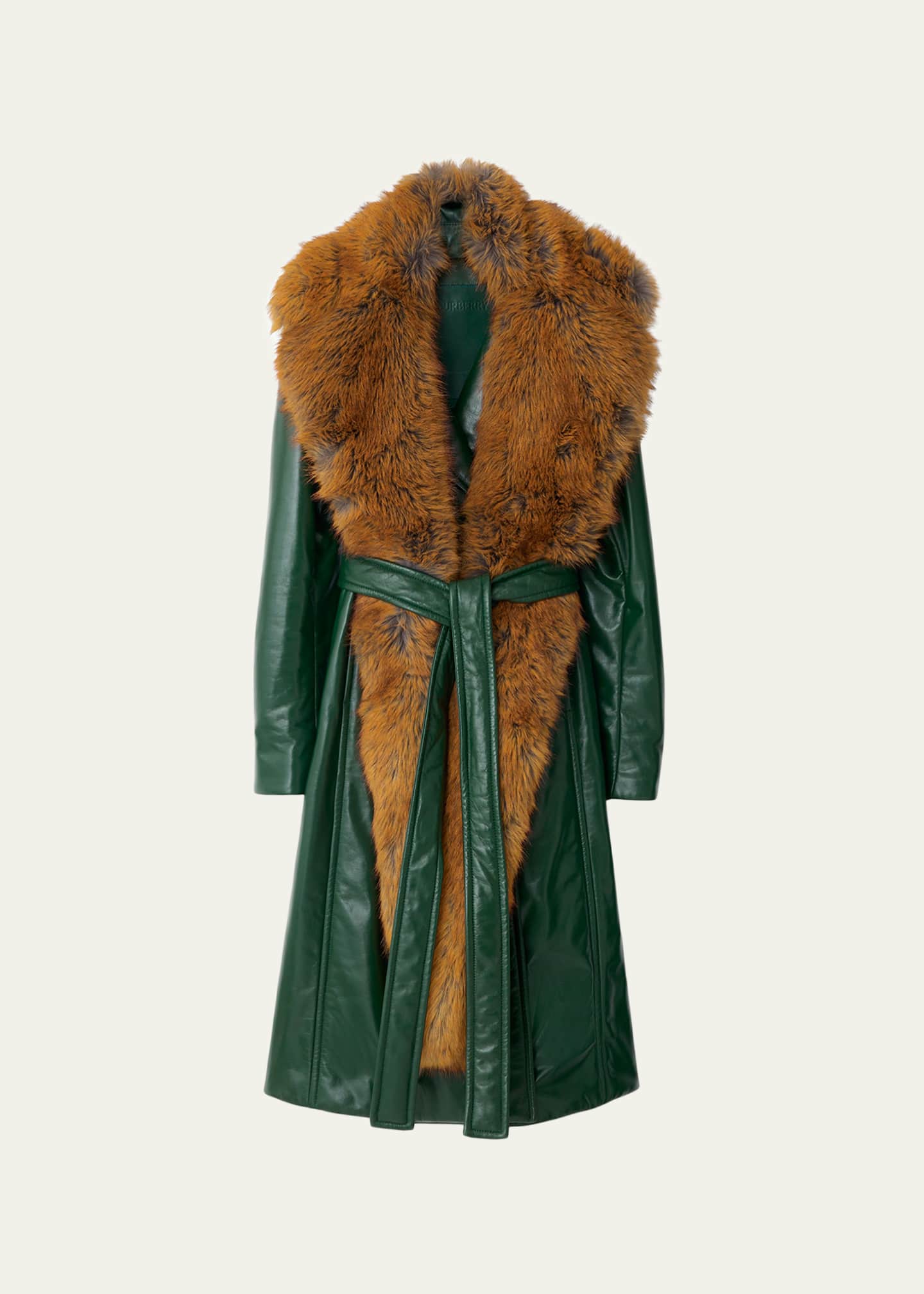 Burberry fur coat best sale