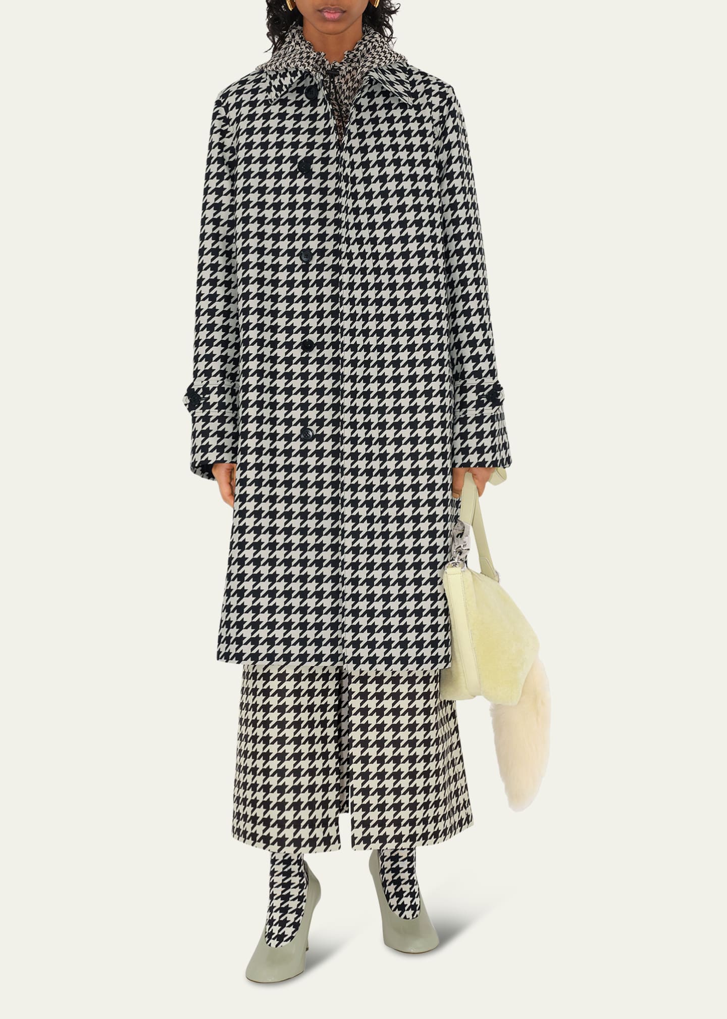Burberry houndstooth coat on sale