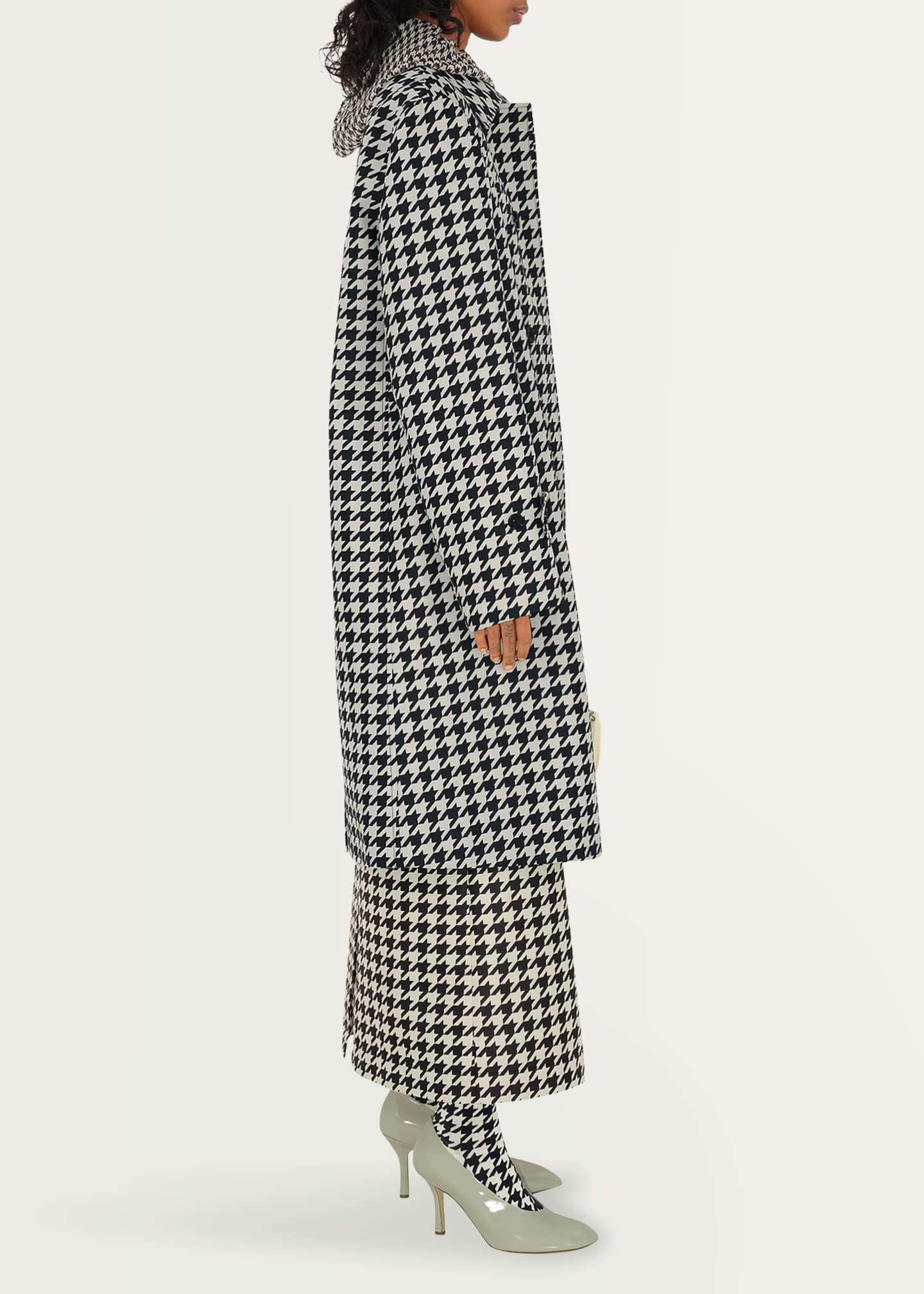 Burberry Houndstooth Trench Coat Bergdorf Goodman
