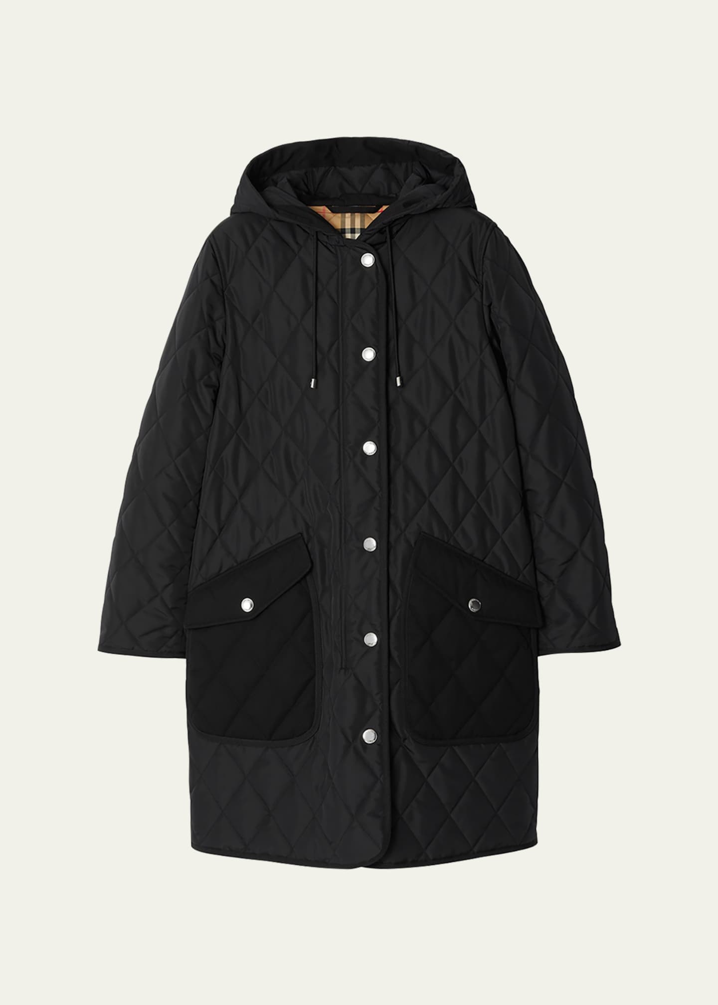 Burberry quilted jacket hood online