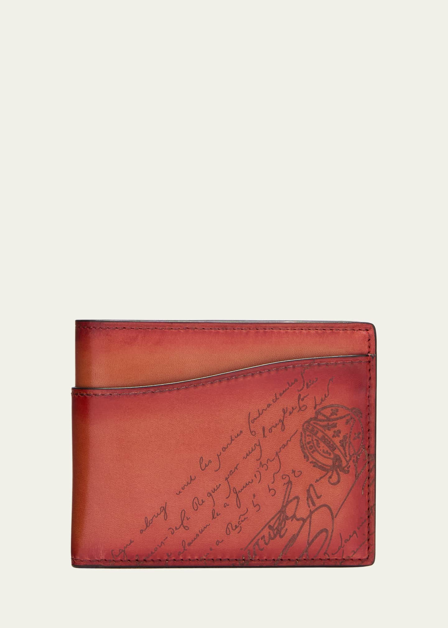 Berluti Men's Makore Slim Scritto Leather Bifold Wallet - Bergdorf