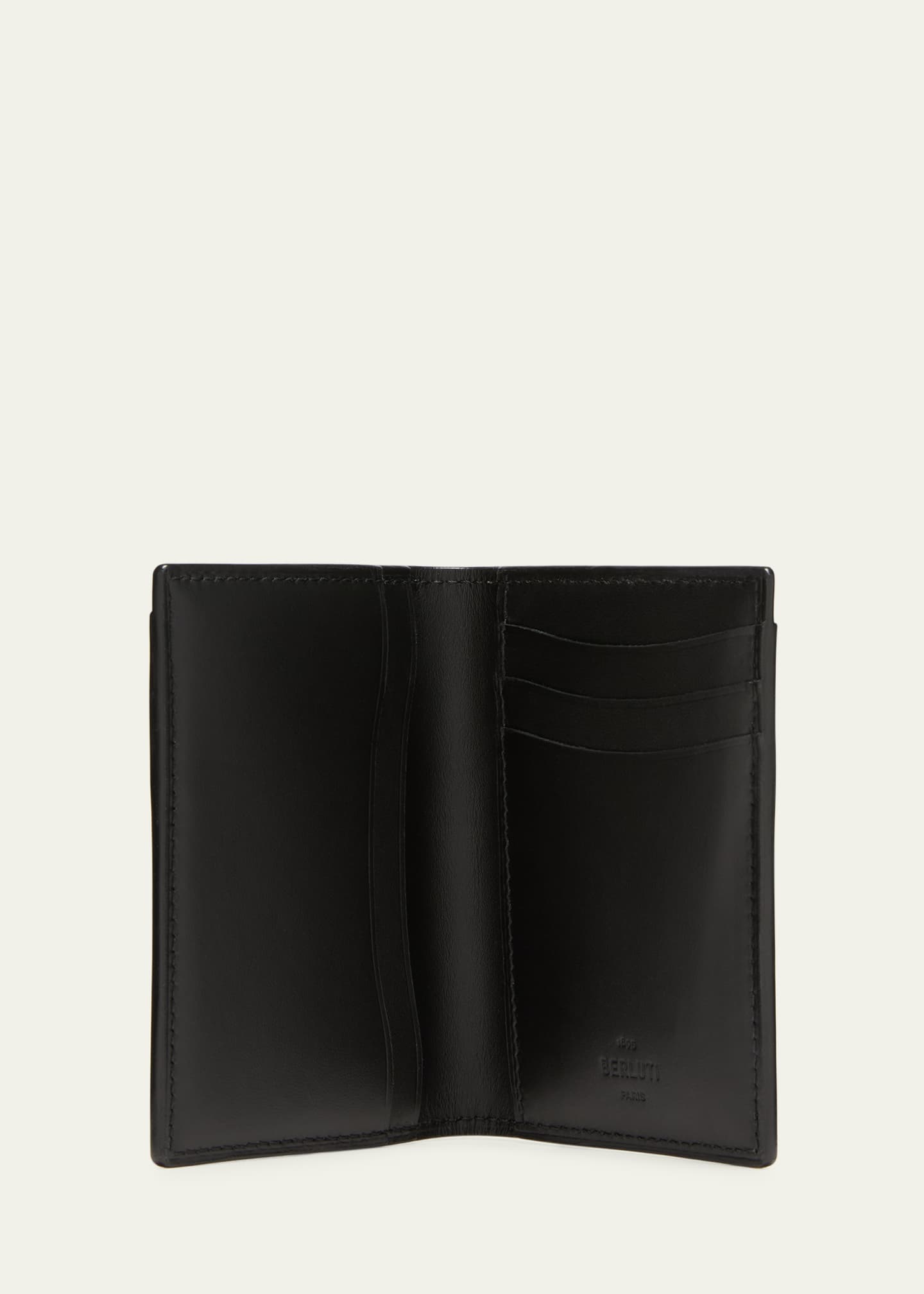 Berluti Men's Jagua Scritto Leather Bifold Card Holder Image 4 of 4