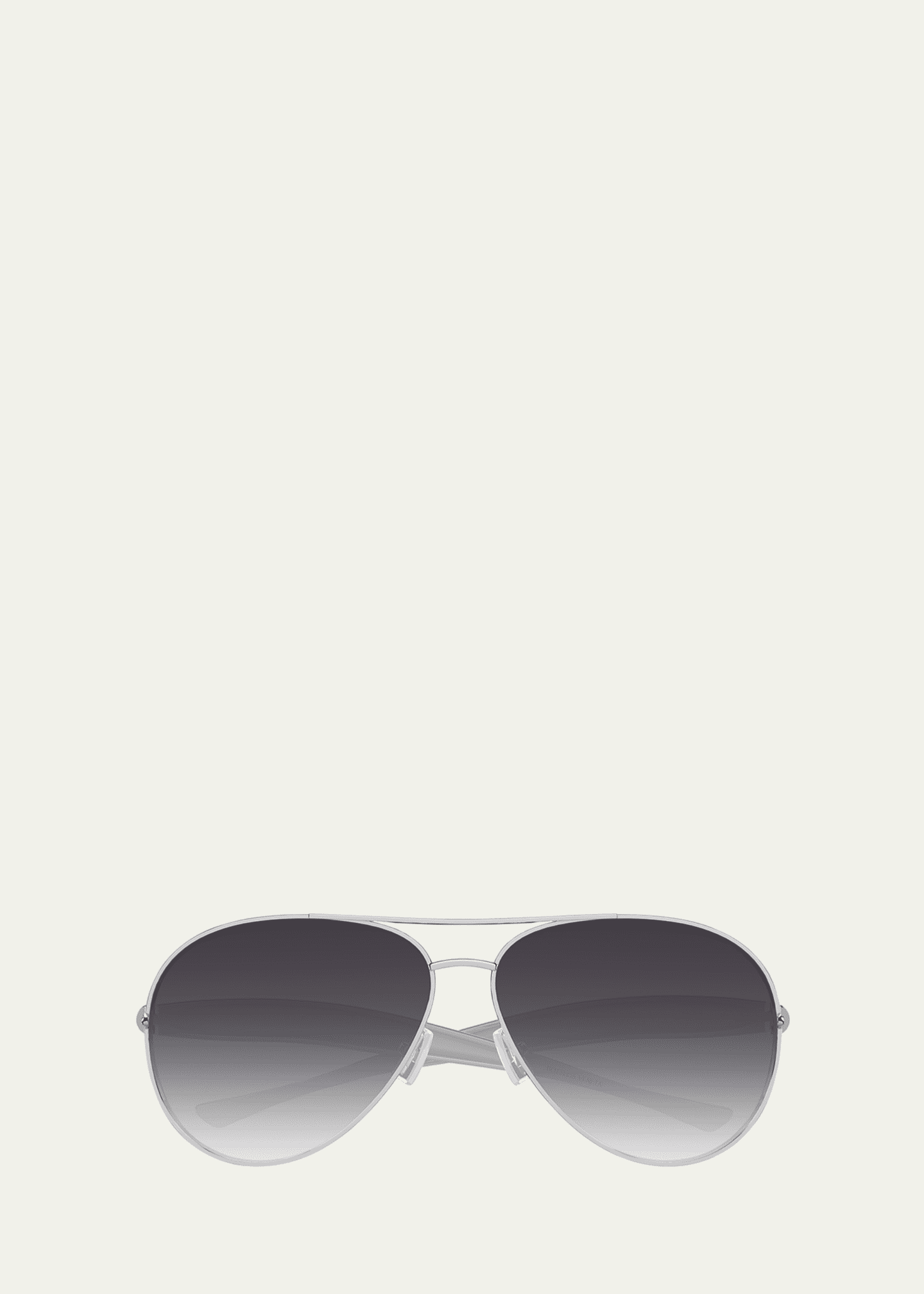 Bottega Veneta Curved Metal Aviator Sunglasses - Bergdorf