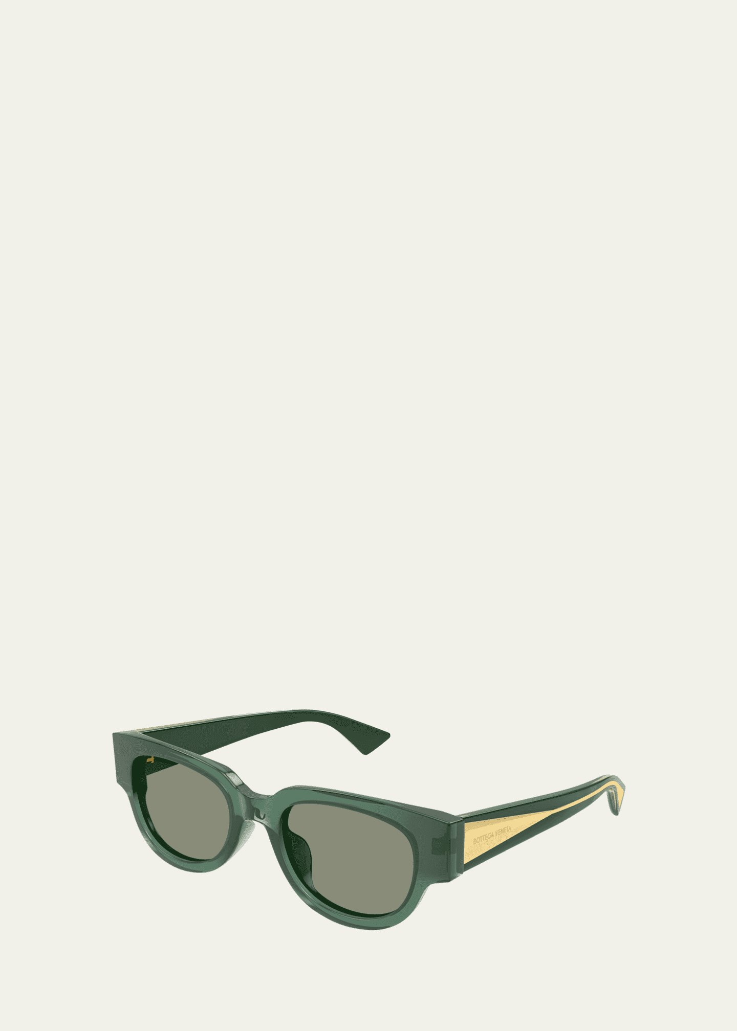 Bottega Veneta Engraved Logo Acetate Cat-Eye Sunglasses Image 2 of 2
