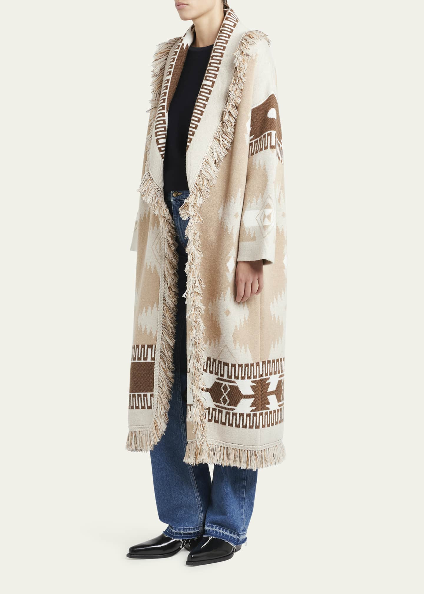 ICON JACQUARD WOOL COAT