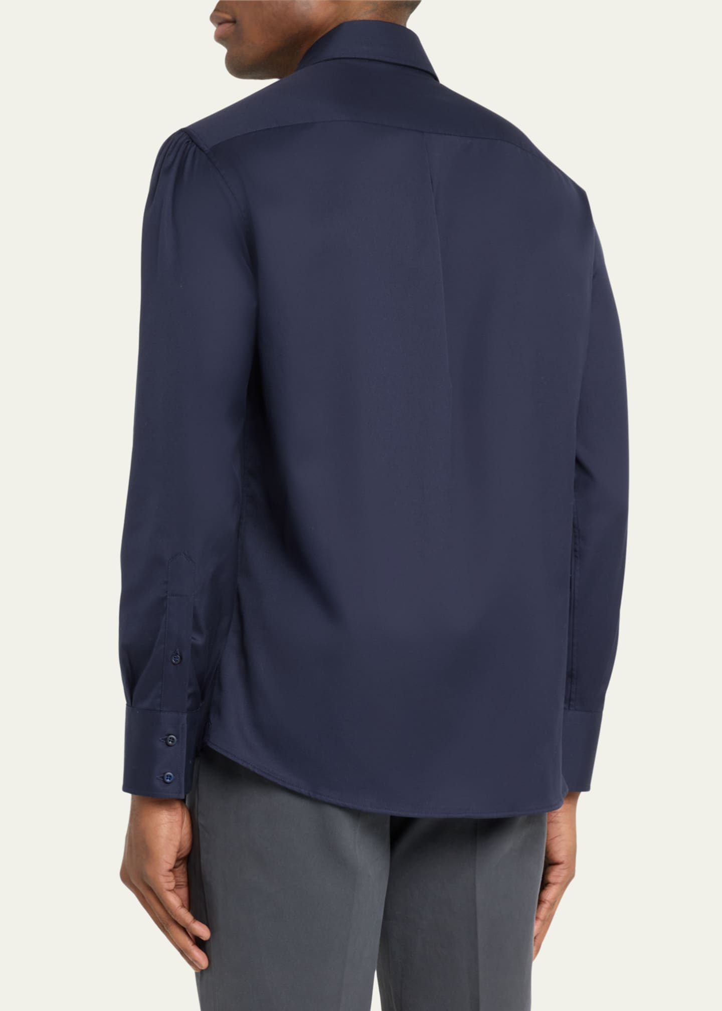 Brunello Cucinelli Men's Cotton Classic-Fit Sport Shirt Image 3 of 5