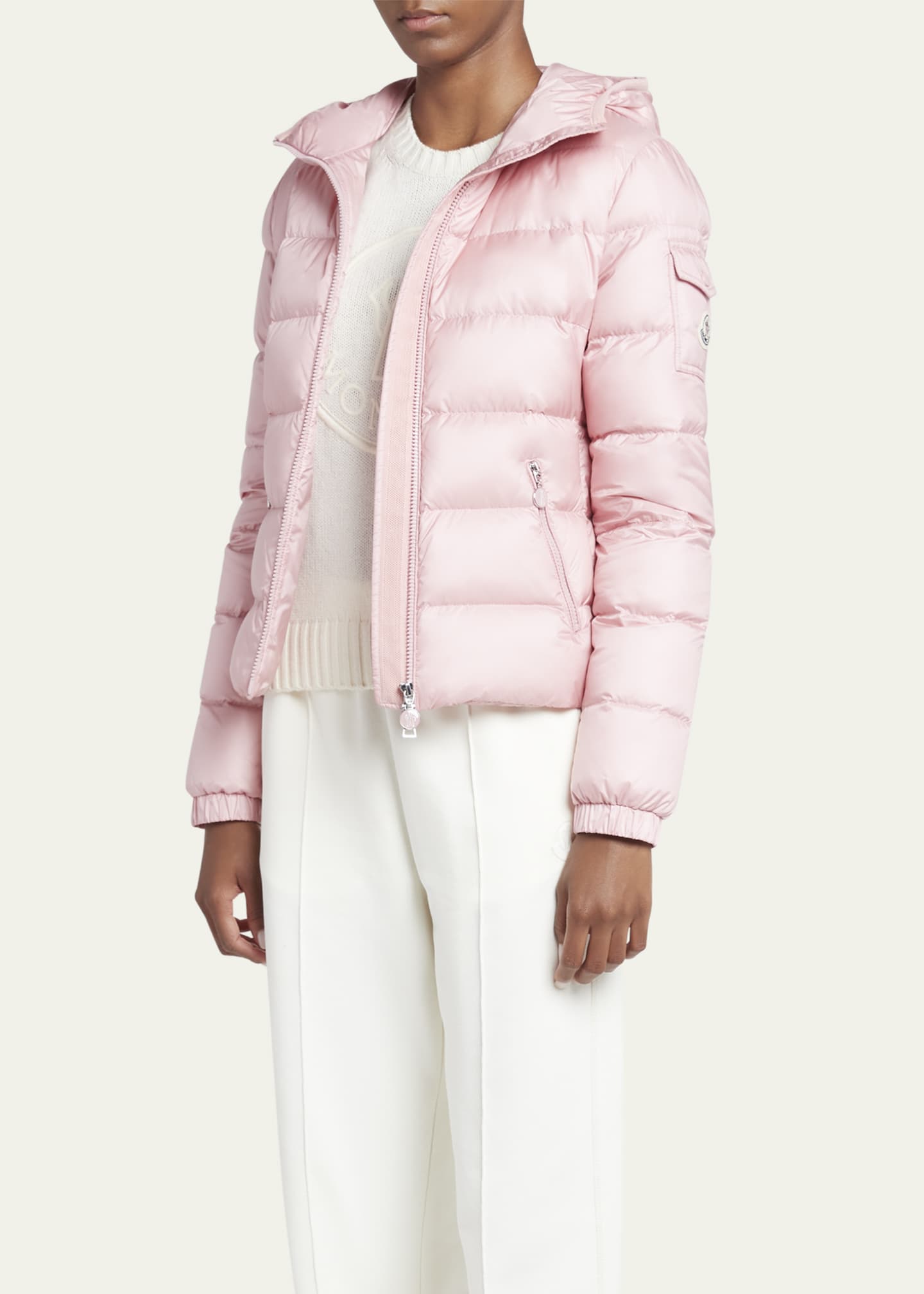 Moncler Gles Hooded Puffer Jacket Image 4 of 5