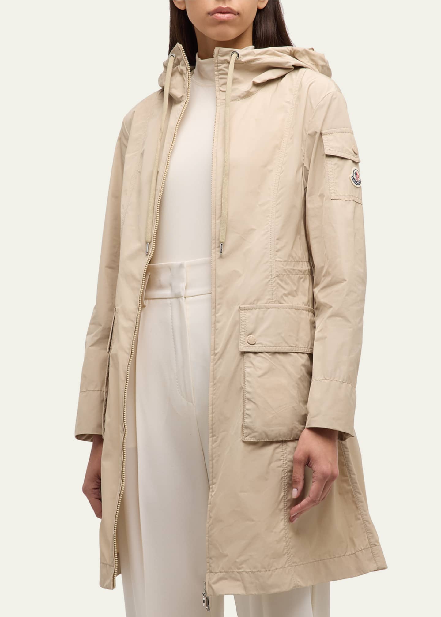Moncler Laerte Long Parka Jacket Image 4 of 5