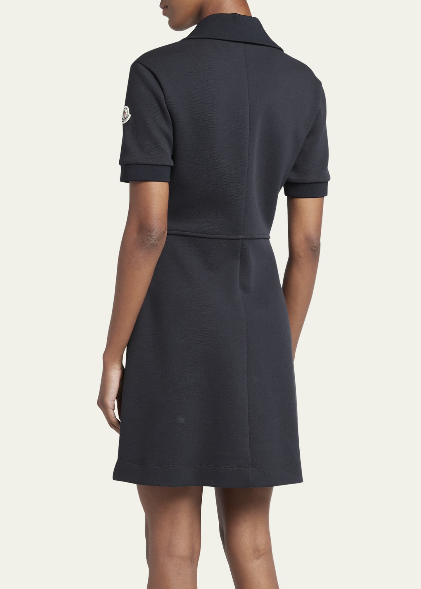 Moncler Short-Sleeve Mini Shirtdress Image 3 of 5