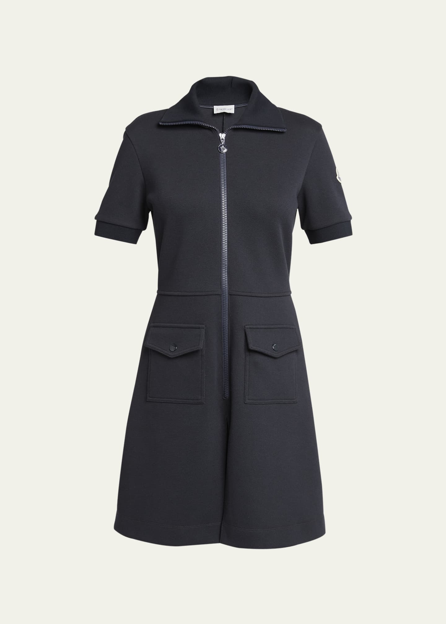 Moncler Short-Sleeve Mini Shirtdress Image 1 of 5