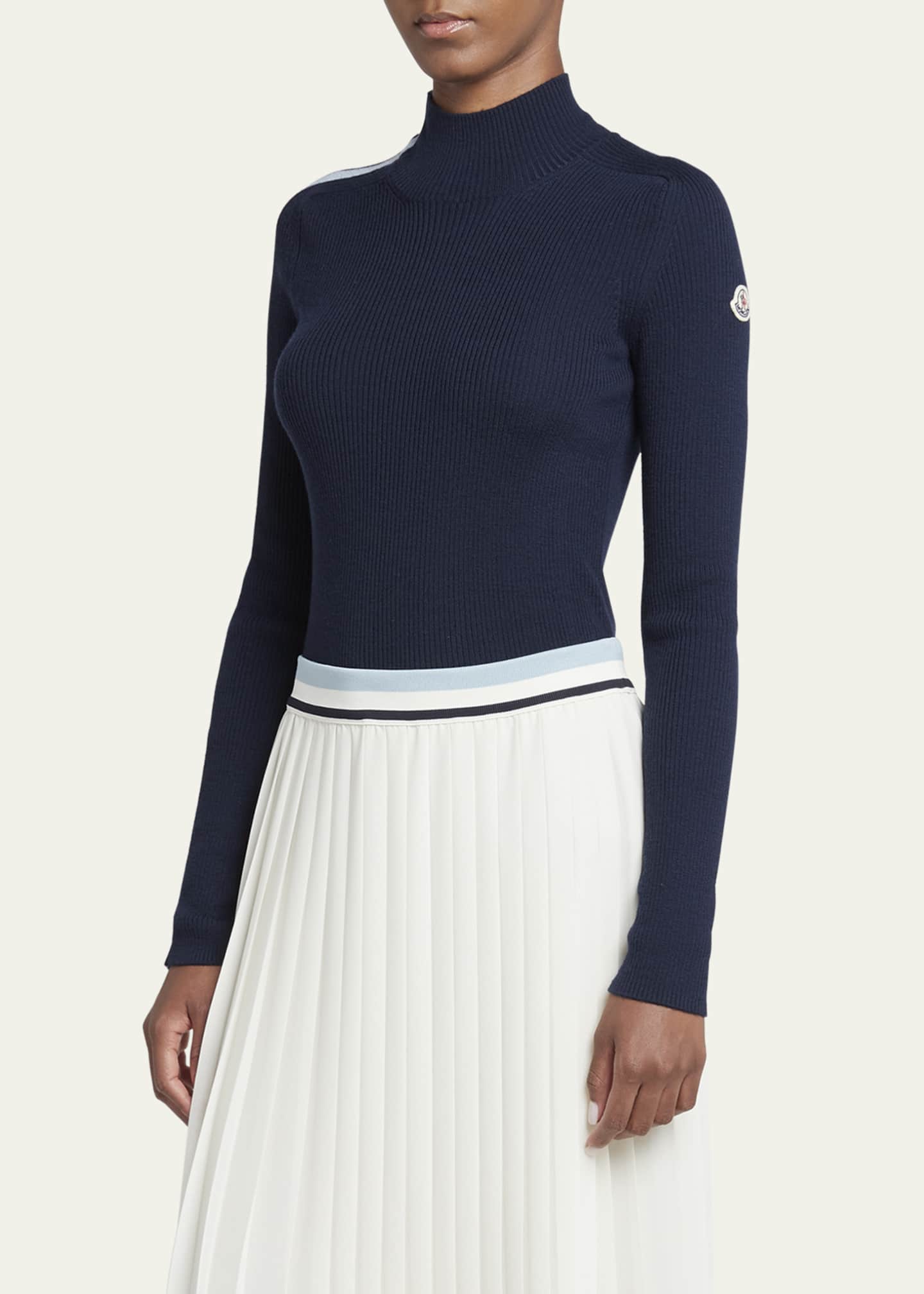 Moncler virgin wool turtleneck sweater bergdorf goodman