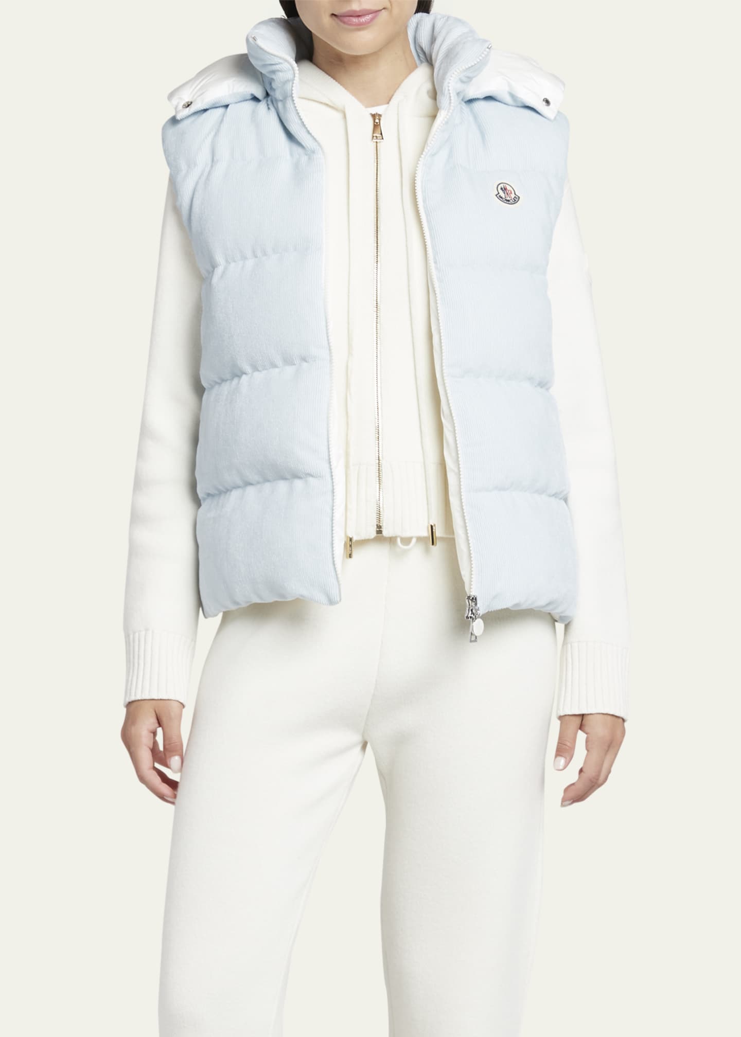 Moncler corduroy puffer new arrivals