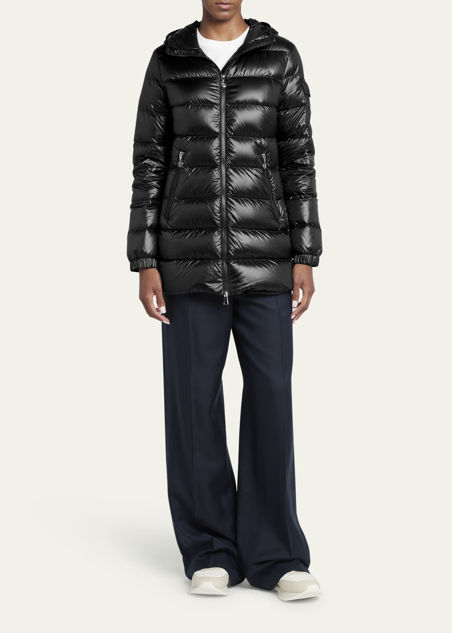 Moncler Glements Hooded Puffer Parka Jacket Image 2 of 5
