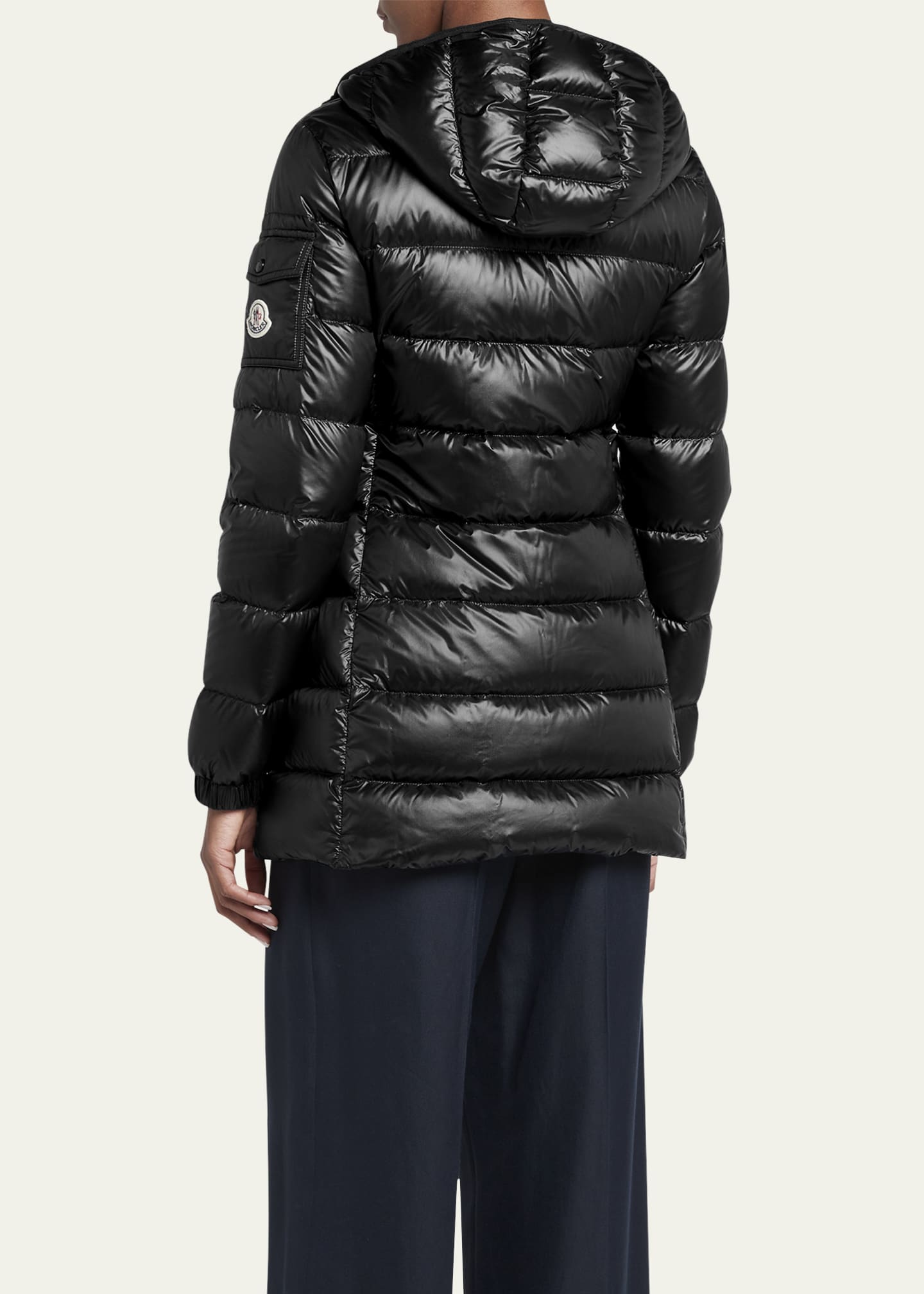Moncler Glements Hooded Puffer Parka Jacket Image 3 of 5