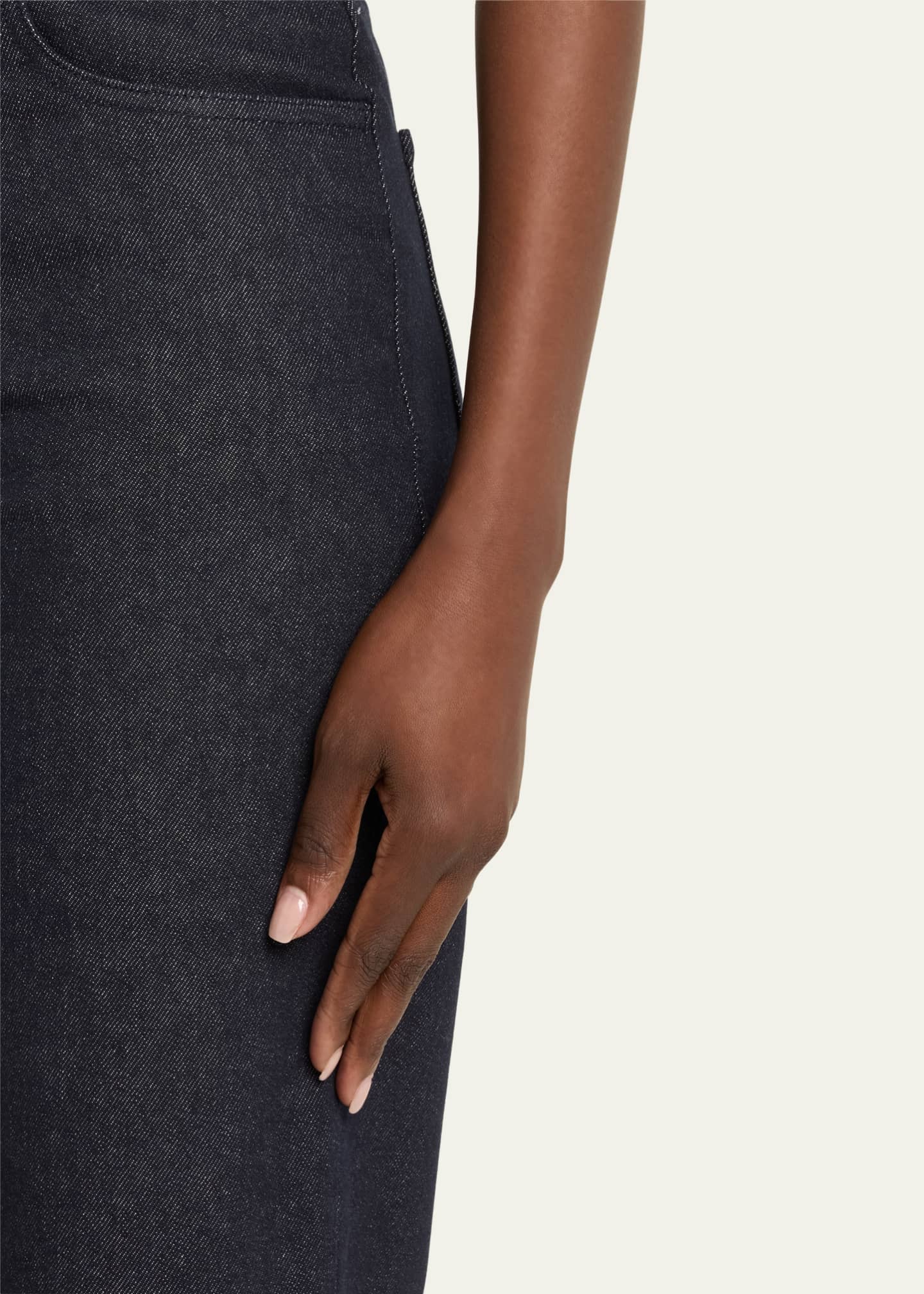 Moncler Mid-Rise Straight-Leg Cotton Stretch Trousers Image 5 of 5