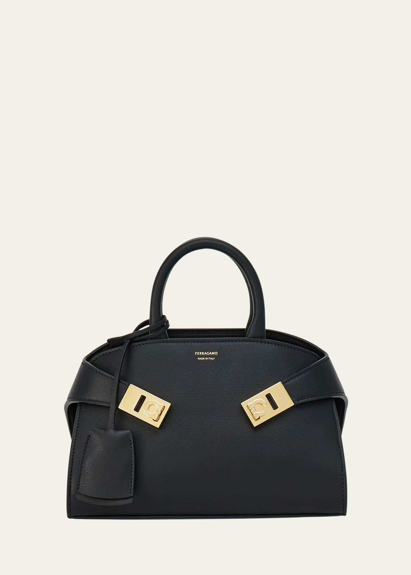 Ferragamo Mini Hug Leather Top-Handle Bag Image 1 of 5