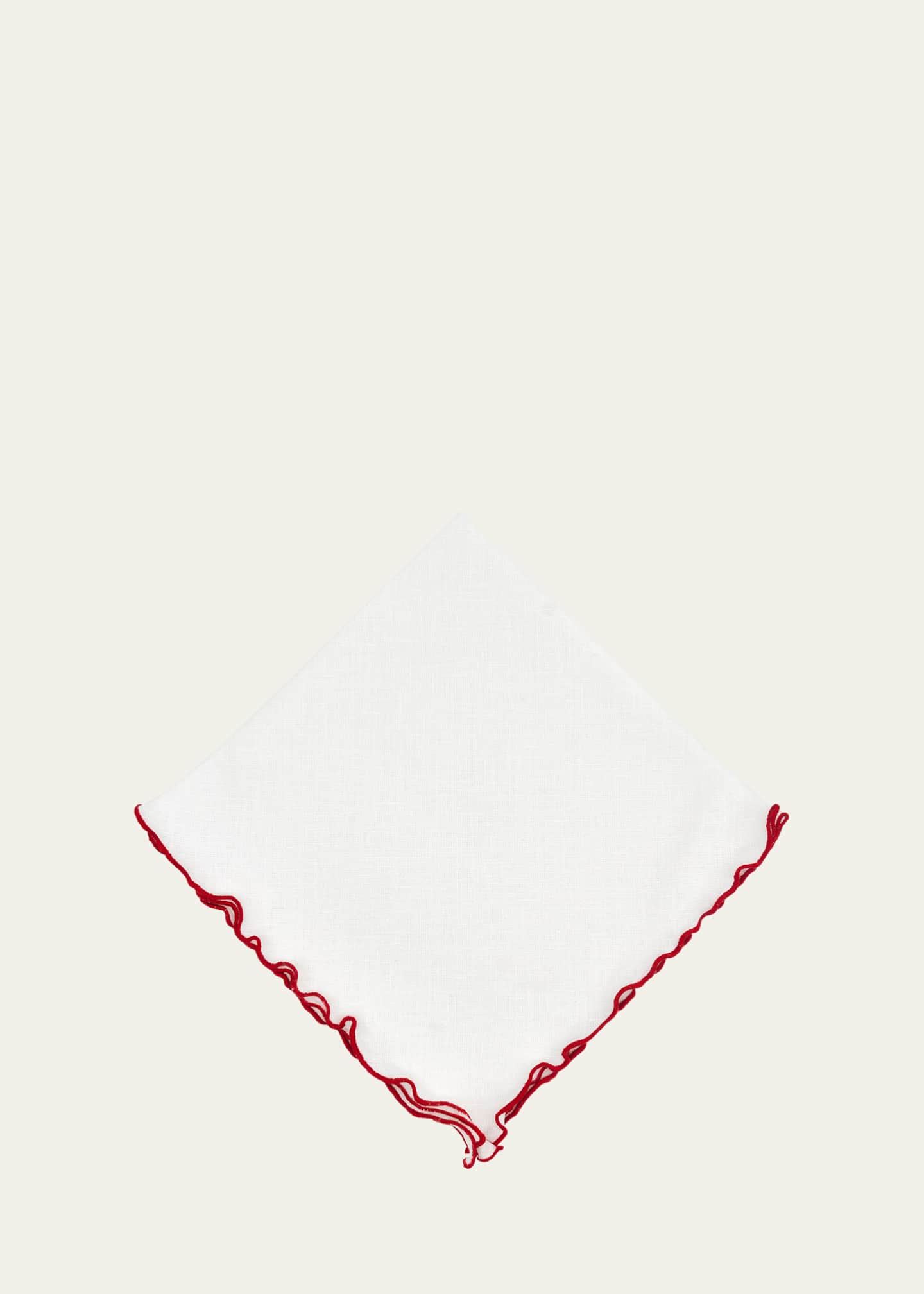 Tina Chen Designs Red Lettuce Edge Napkin Image 1 of 2
