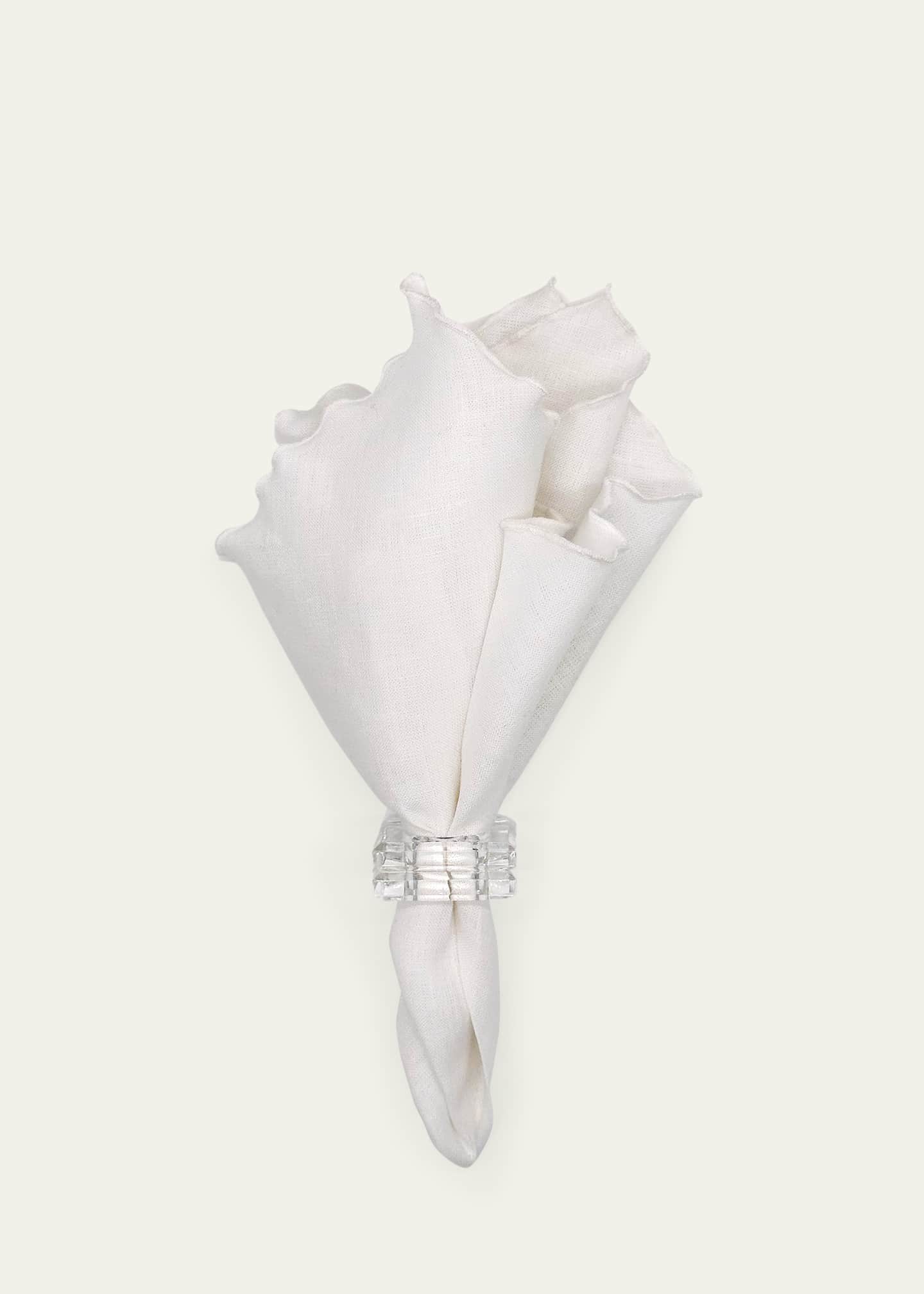 Tina Chen Designs White Lettuce Edge Napkin Image 2 of 2