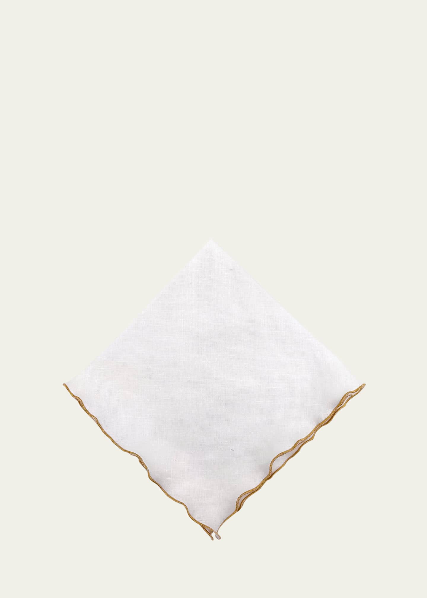 Tina Chen Designs Golden Lettuce Edge Napkin Image 1 of 3