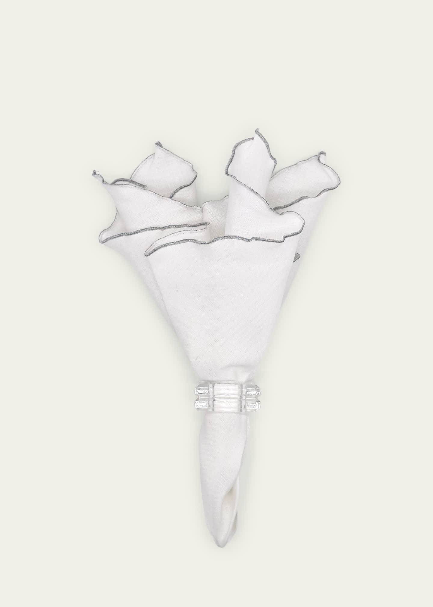 Tina Chen Designs Silver Lettuce Edge Napkin Image 2 of 3