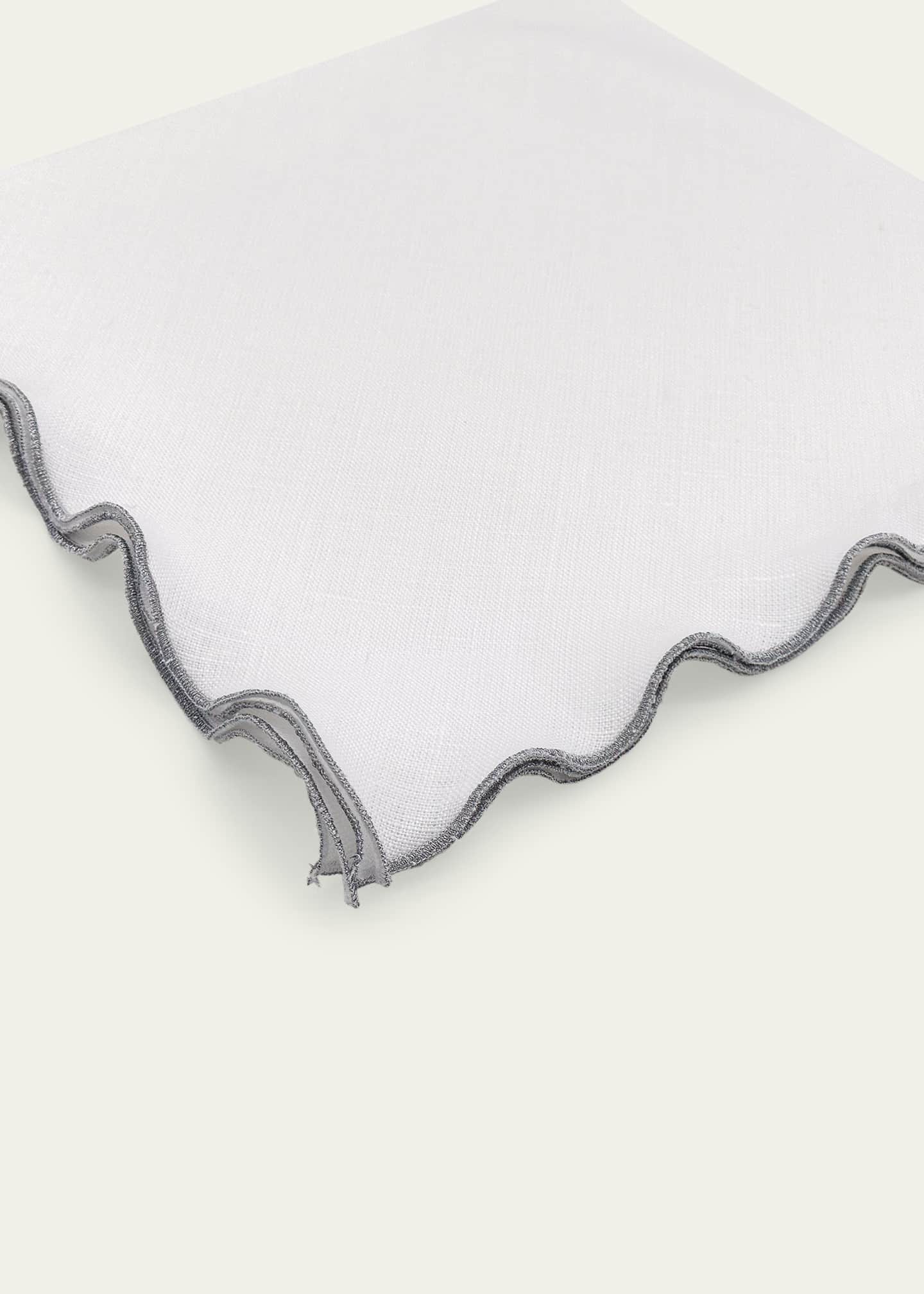 Tina Chen Designs Silver Lettuce Edge Napkin Image 3 of 3