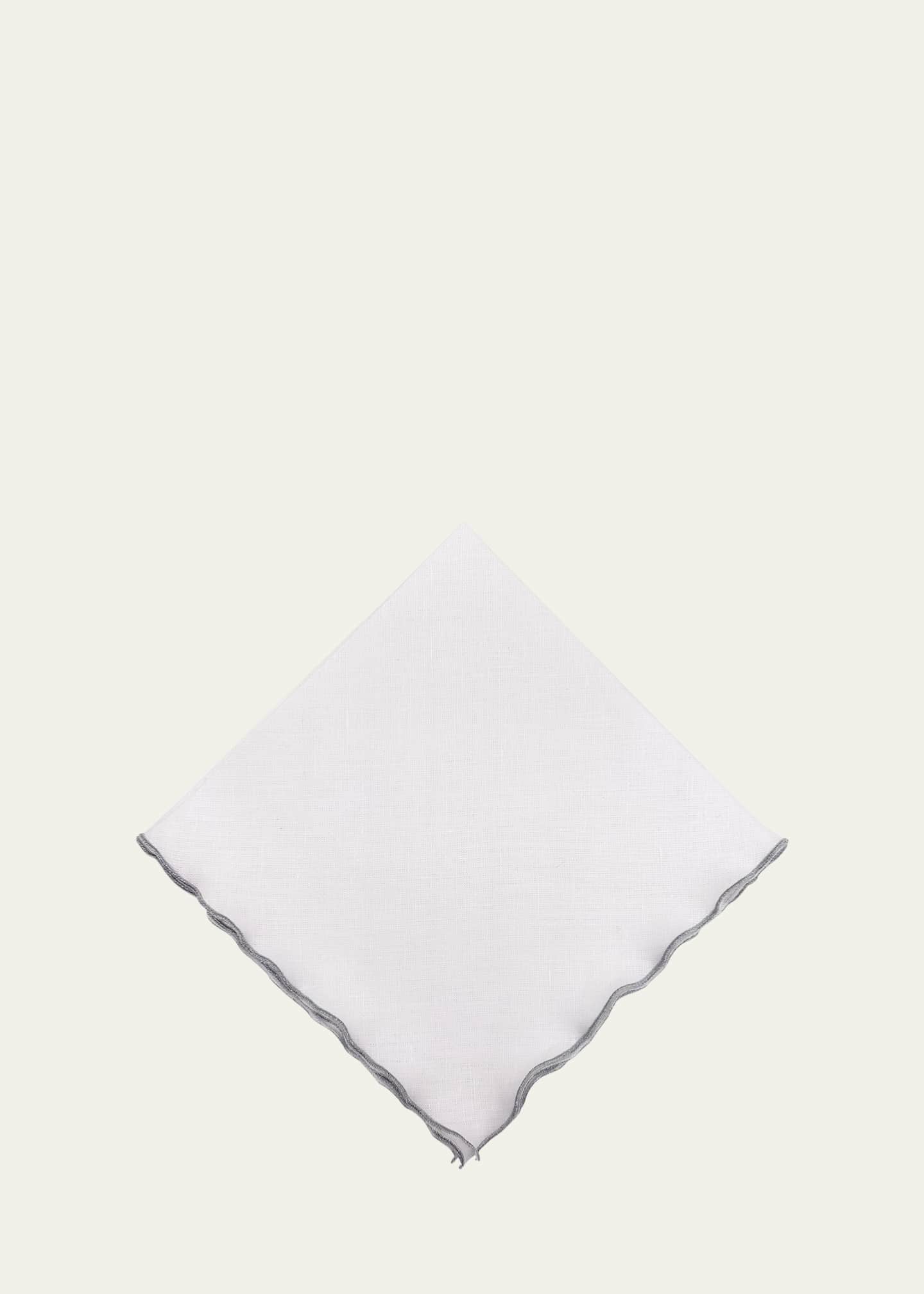 Tina Chen Designs Silver Lettuce Edge Napkin Image 1 of 3