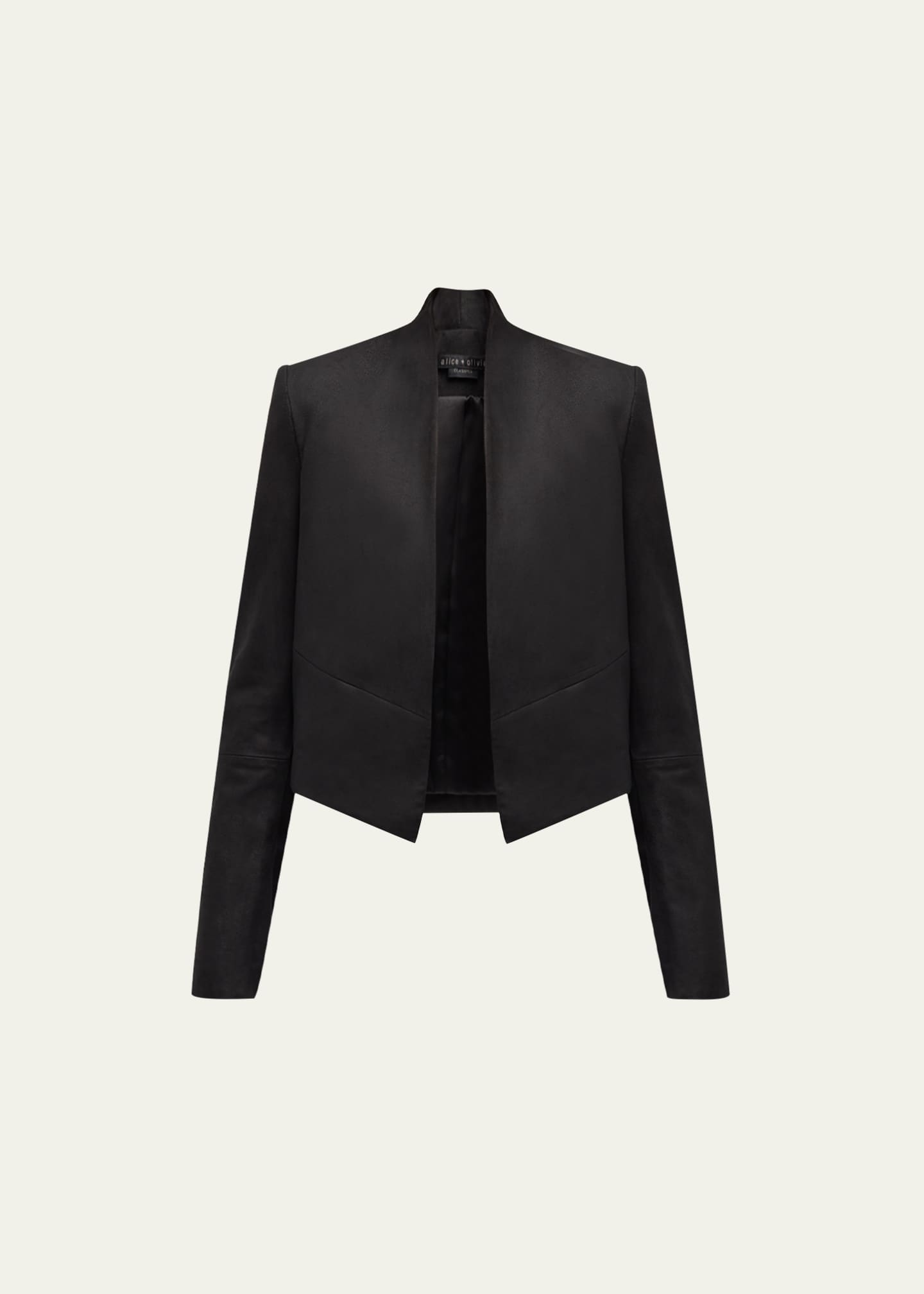 Suede open front jacket top